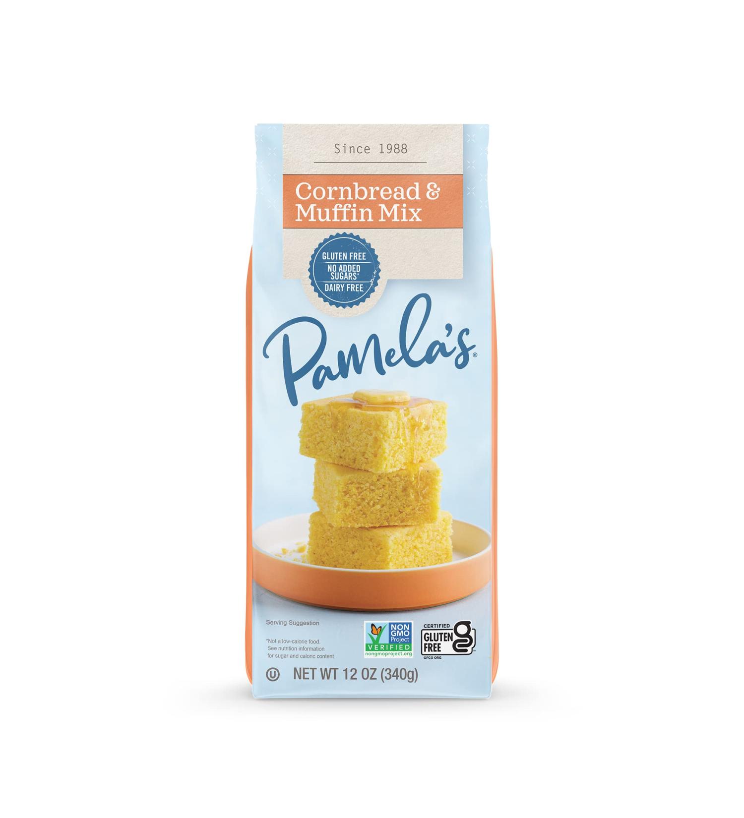 Pamela's Organic Gluten Free Cornbread & Muffin Mix 12oz (Pack of 6) - Made with Organic Corn - Buy Online on GoSupps.com