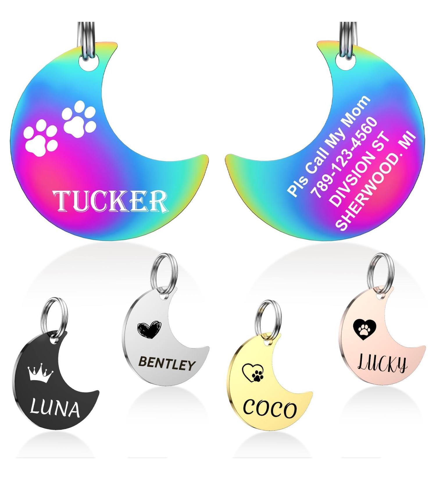 Personalized Yehanti Dog Tag - Engraved Stainless Steel Name Tag for Dogs Cats & Puppies | Custom Contact Info & Address | Ideal Pet Identification - Buy Online on GoSupps.com