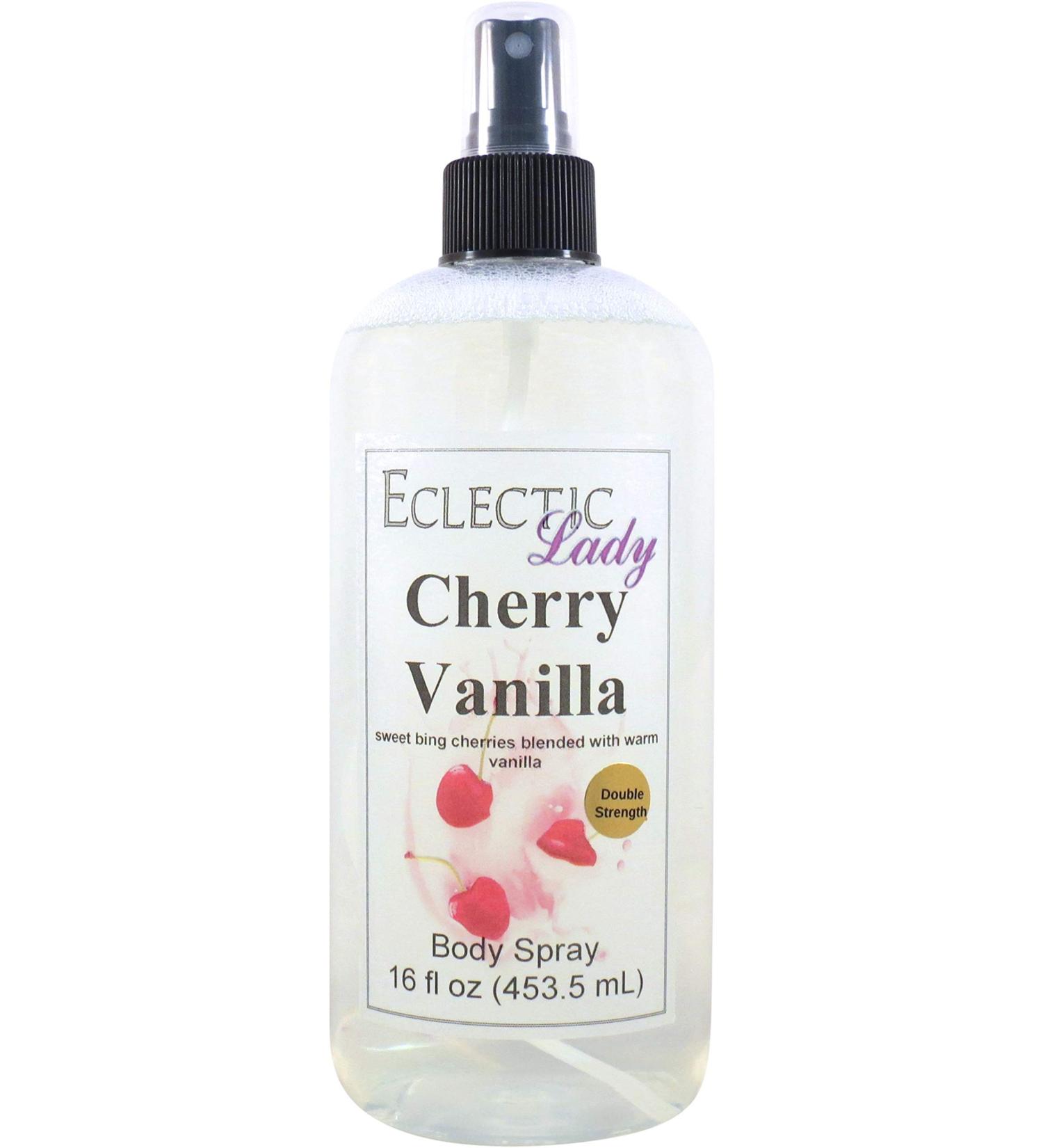 Womens Cherry Vanilla Body Spray - Eclectic Lady Double Strength Body Spray For Womens Fragrance Women's Sweet Scented Fragrances Handcrafted in USA Paraben-Free (Double Strength 16 oz) 16 Fl Oz (Pack of 1) - Buy Online on GoSupps.com