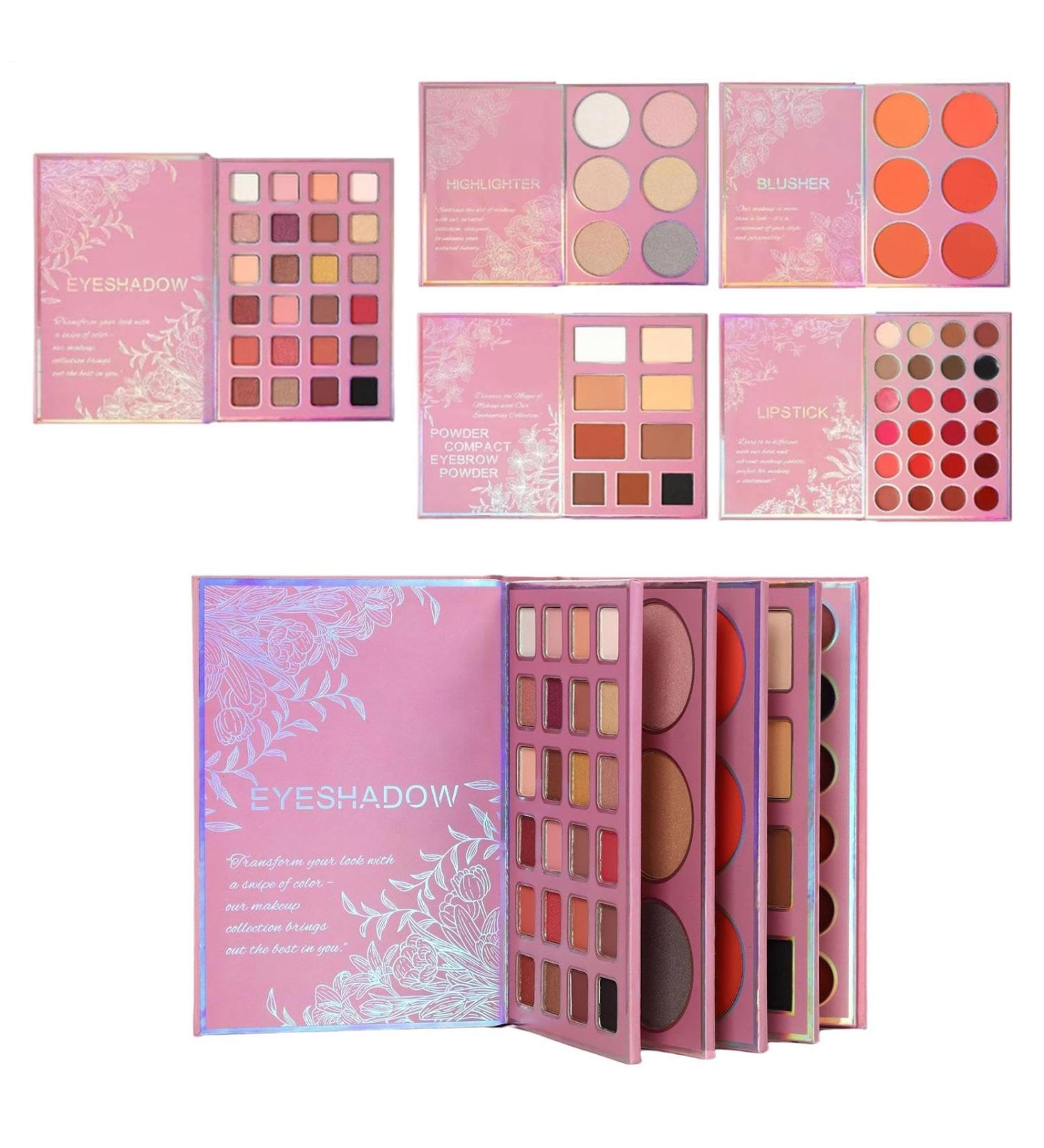 Makeup Palette Book | Waterproof and Fondant Lipstick Powder - Set of Eyeshadow Palette Makeup Palette for Women and Girls Travel Office Party Wedding Shopping Vacation - Buy Online on GoSupps.com