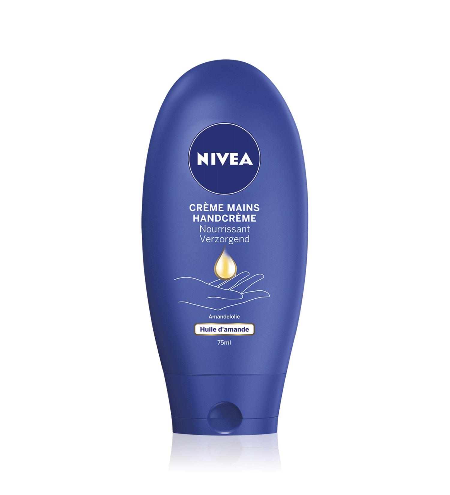 NIVEA Nourishing hand cream very dry skin (1 x 75 ml) moisturizing hand care with sweet almond oil effective moisturizing hand cream 24 hours - Buy Online on GoSupps.com