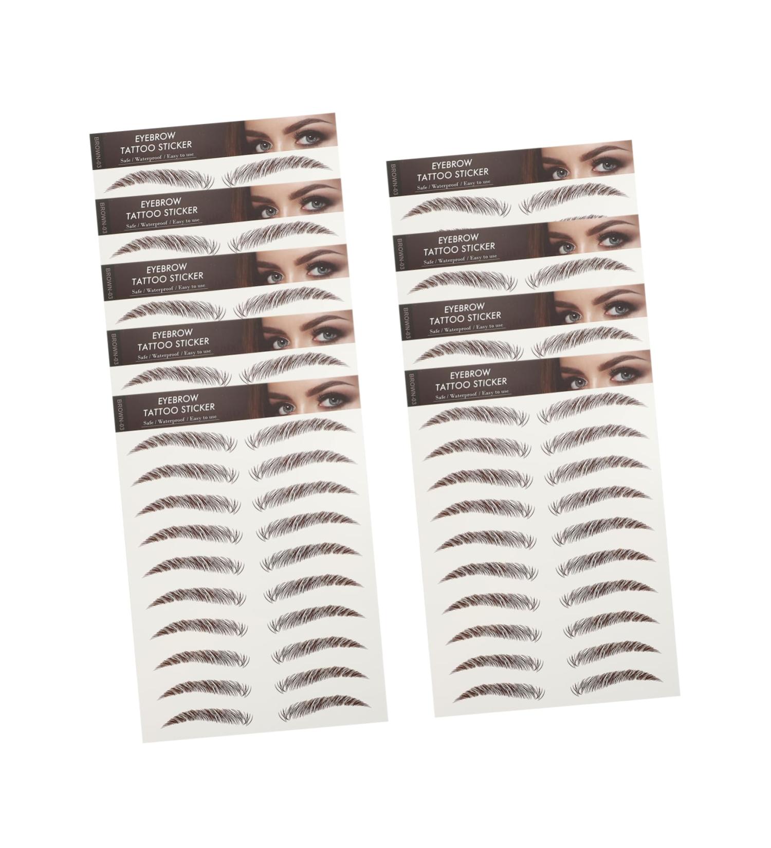 Beavorty 27 Sheets Waterproof Eyebrow Stickers Eyebrow Makeup Sticker Imitation Eyebrow Sticker Eyebrow Lines - Buy Online on GoSupps.com