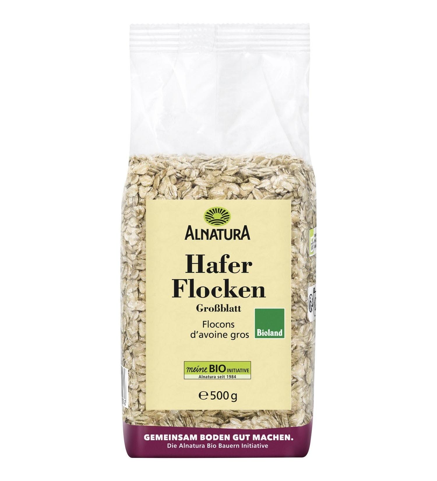 ALNATURA Flocons d Avoine Gourmands et Naturels Texture Tendre pour Recettes Saines (500g) - Le Lot De 4