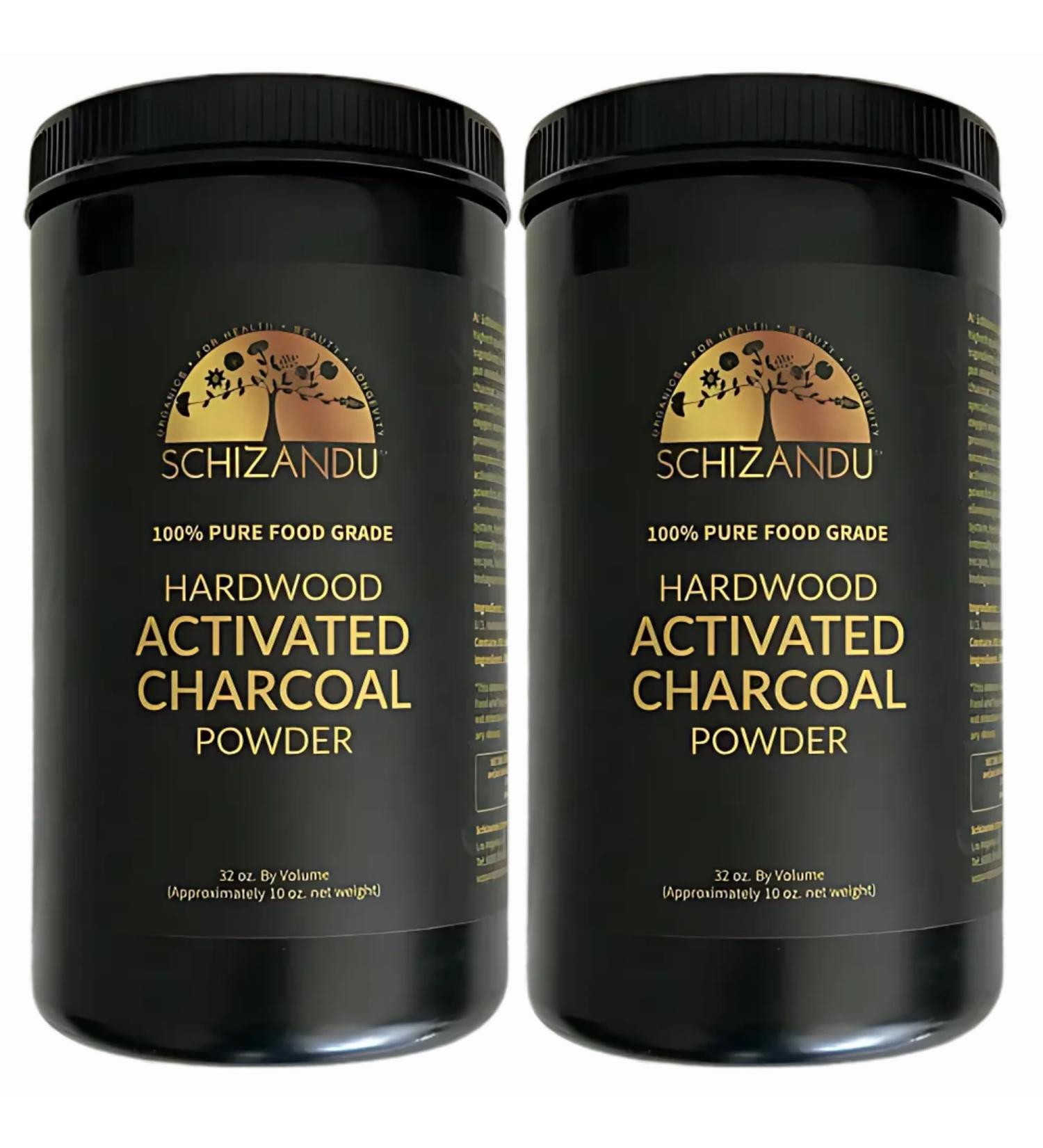 Activated Hardwood Charcoal Powder by Schizandu Vegan 100% | Supports Skin Body Teeth Whitening 2-Packs - Buy Online on GoSupps.com
