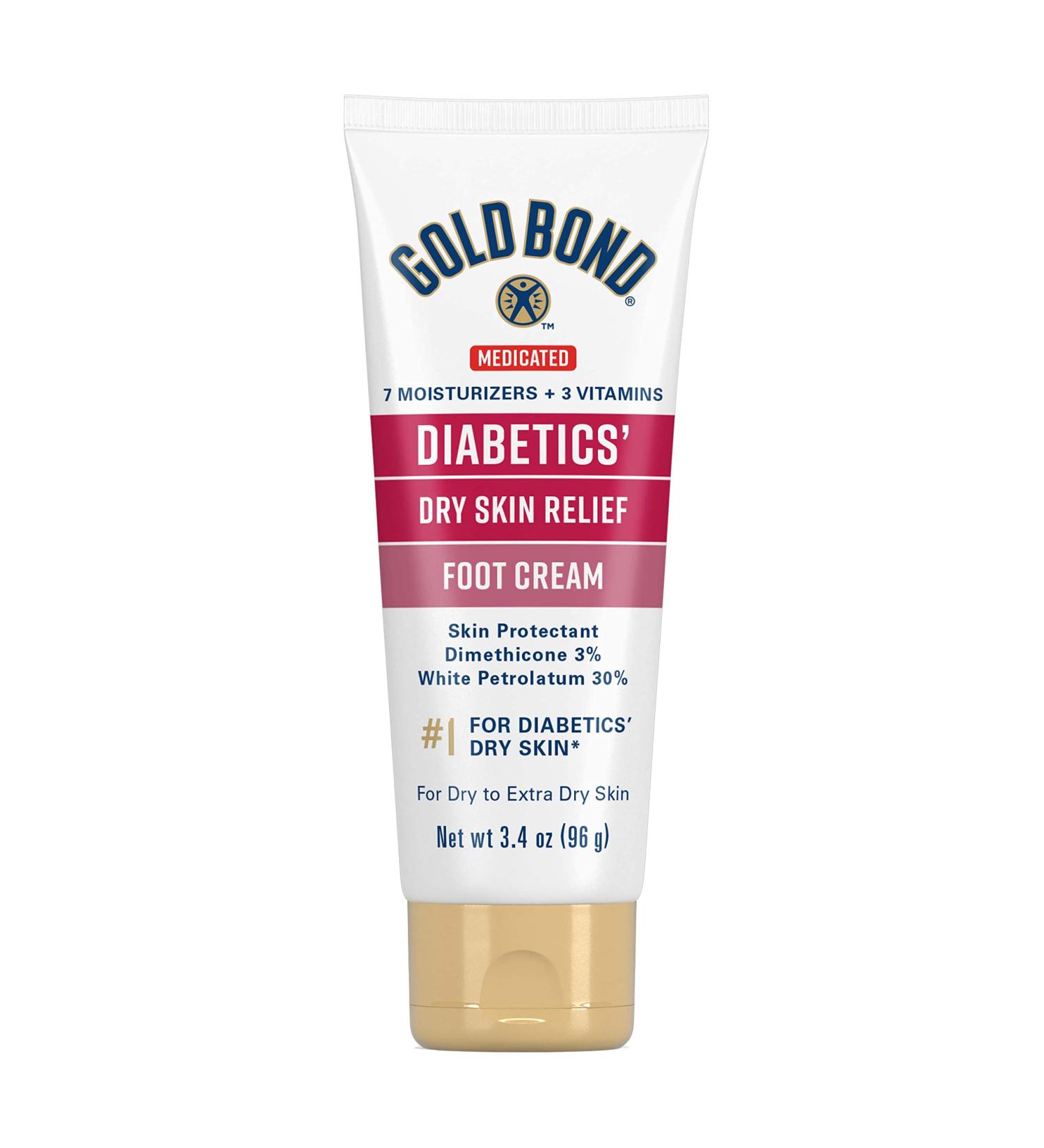 Gold Bond Ultimate Diabetics' Dry Skin Relief Foot Cream 3.4 oz - Soothes Skin Discomfort - Buy Online on GoSupps.com