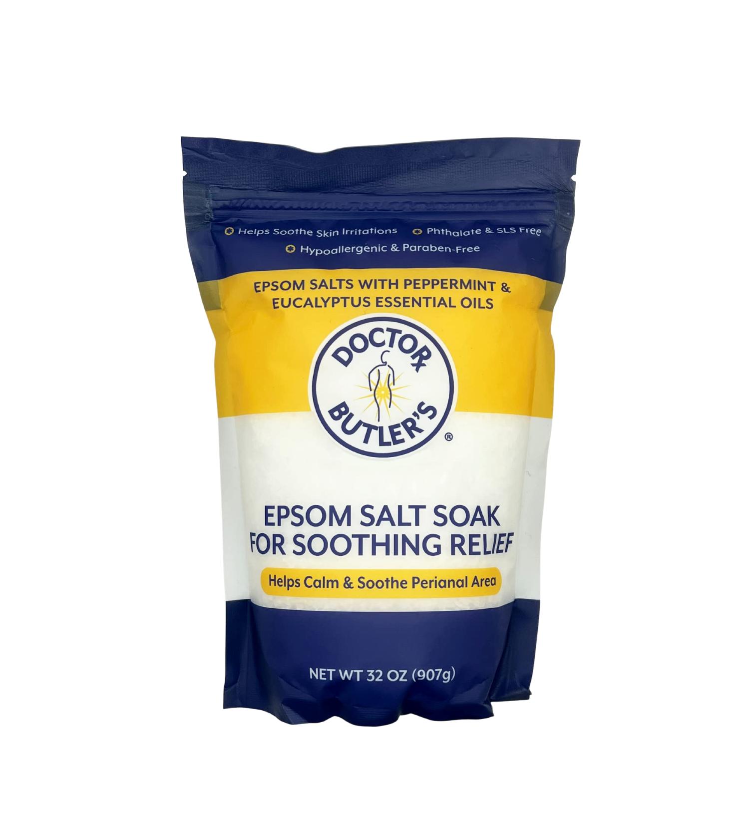 Doctor Butler's Epsom Salt Soak | Sitz Bath Salts for Hemorrhoids Relief - 32 oz (2 lb) Pack | Soothes Hemorrhoids for Men and Women - Buy Online on GoSupps.com