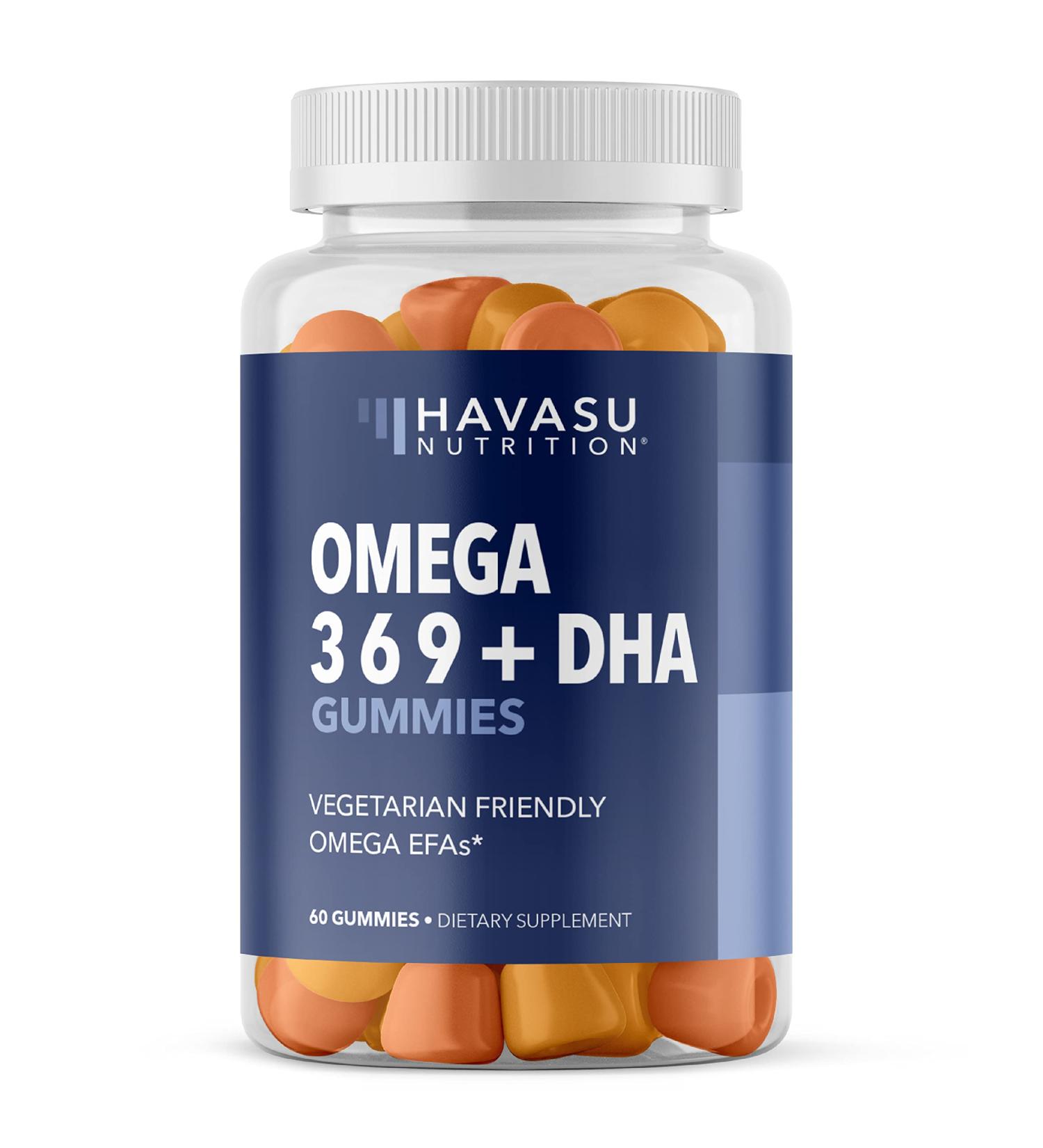 Omega 3-6-9 + DHA Vegetarian Gummies | Supports Brain, Joint, Heart, Eye & Immune System | Plant-Based & Delicious (Adult) - Buy Online on GoSupps.com