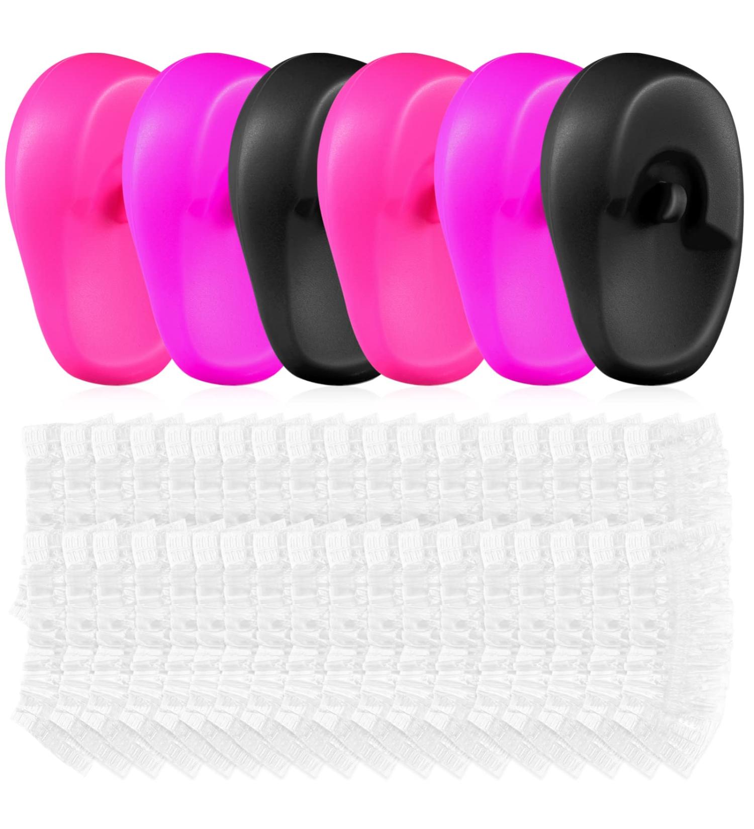 Lurrose Women Ear Protectors - 206pcs Disposable Hair Dye Earmuffs for Salon, Shower Caps for Women - Buy Online on GoSupps.com