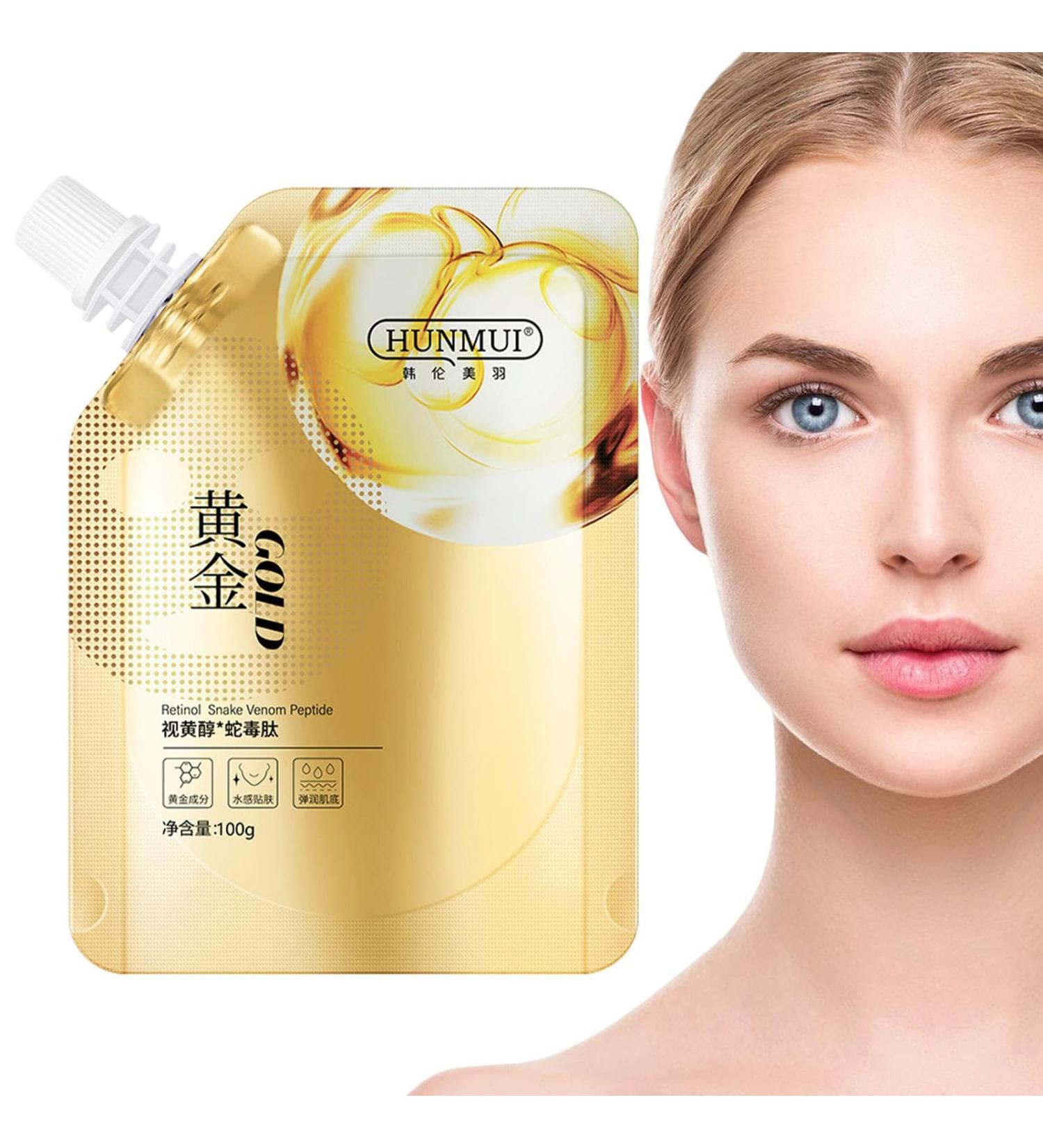  JPSDOWS Golden Snake Mask with Retinol | 100g Peel-Off Mask for Hydration Moisturizing and Cleansing. Absorbs oil detoxifies exfoliates brightens and improves skin radiance. Jpsdows - Buy Online on GoSupps.com
