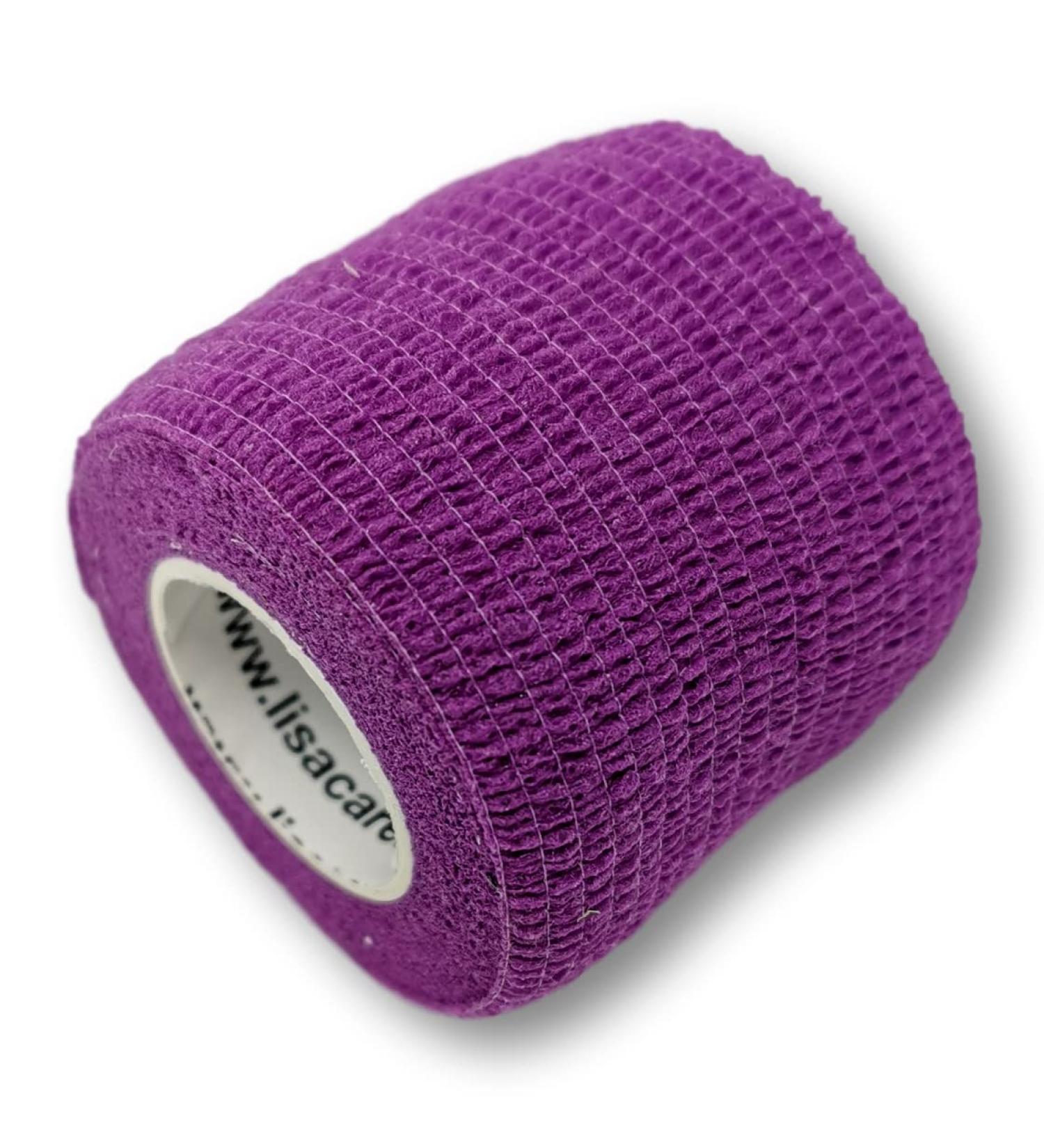 Lisacare Support Tape Football - Medical Adhesive-Free Rolls 5cm Wide - 12 Pack in Purple - International Shipping Available - Buy Online on GoSupps.com