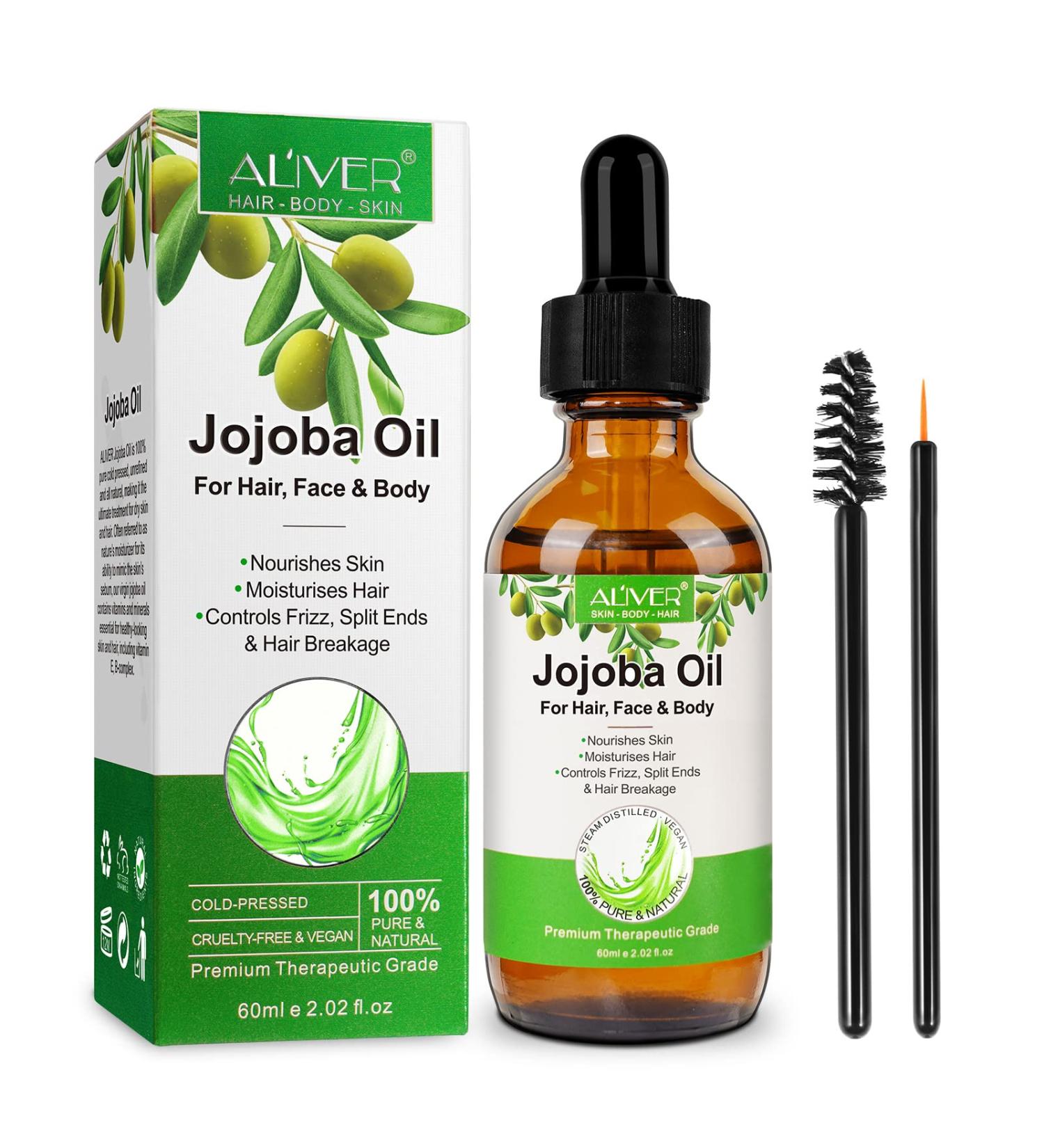 Yecuce Organic Cold Pressed Jojoba Oil | 2.02fl oz | Moisturizing & Multi-Purpose Oil for Face, Body, Hair & Nails | Natural Carrier & Facial Oil for Gua Sha Massage | Men & Women | Pack of 1 - Buy Online on GoSupps.com