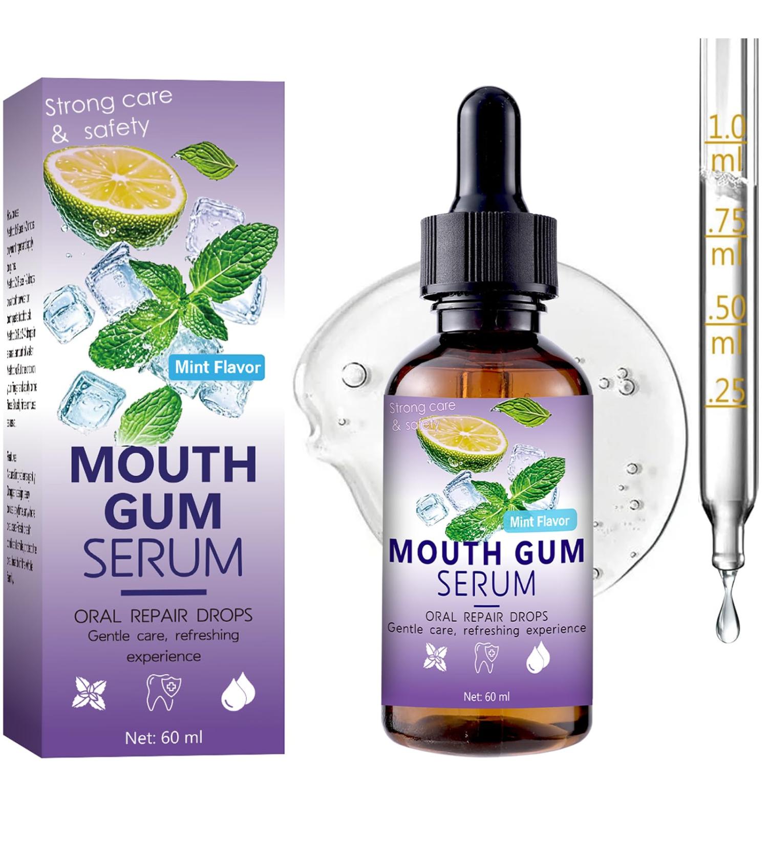 Gum Restore Drops - 60ML Gum Repair for Receding Gums Treatment Gum Regrowth Treatment Drops for Dry Mouth Stain Removal & Bad Breath Treatment for Adults Instant Fresh Breath - Buy Online on GoSupps.com