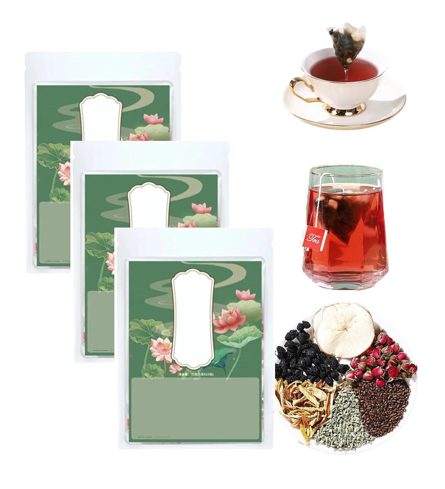 Rose and Lotus Leaf and Health Tea Health Liver Care Tea Chinese Nourishing Liver Tea Herbal Tea Rose Lotus Leaf Intestinal Cleansing Health Tea (3 Box) - Buy Online on GoSupps.com