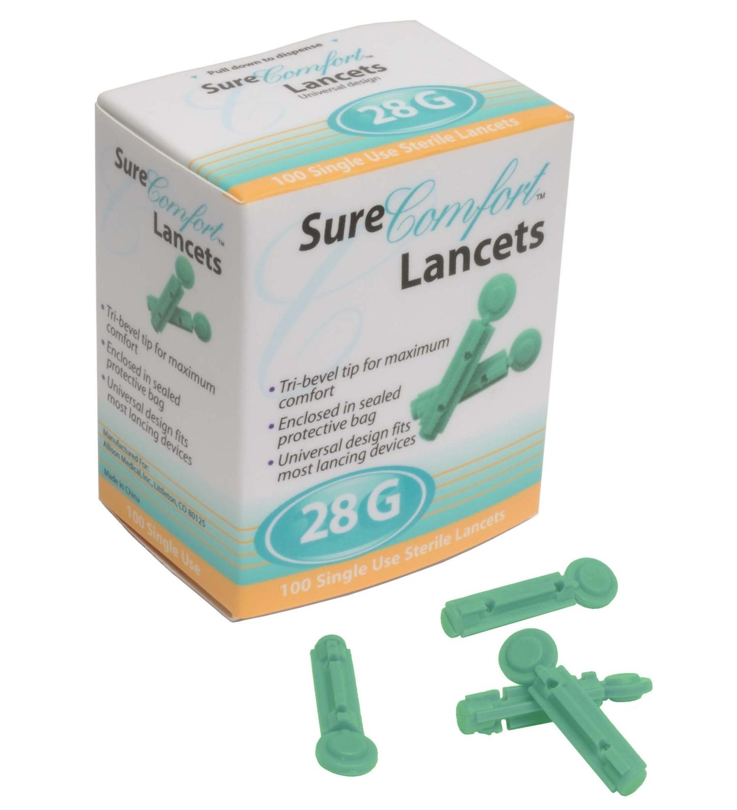 Sure Comfort Universal Lancet 28g 100 Count
