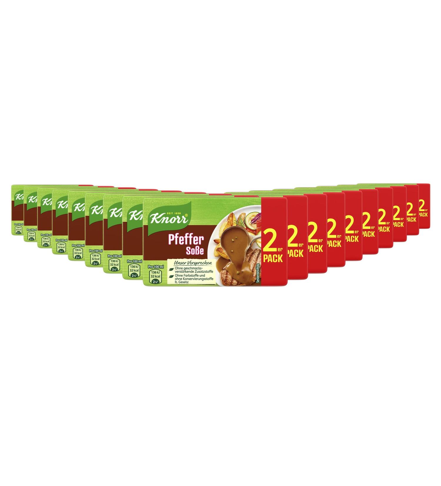 Knorr Pepper Sauce - Spicy Pepper Sauce Without Flavor Enhancers | 18x 2 Pack (46g) - International Shipping Available - Buy Online on GoSupps.com