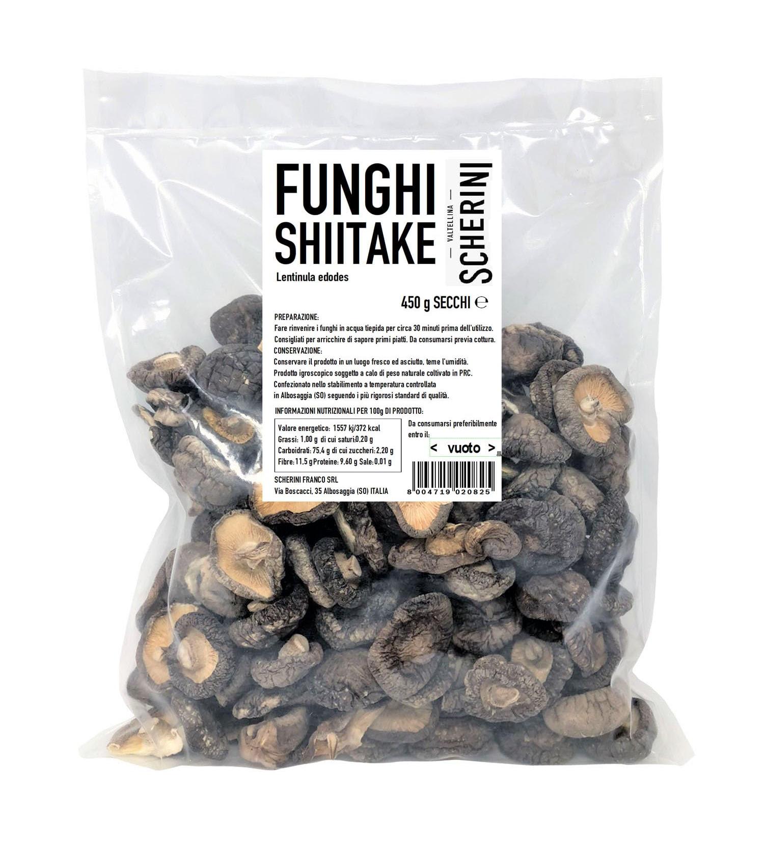 Scherini - Dried Shiitake Mushrooms - 450g - Chinese Mushrooms - Buy Online on GoSupps.com