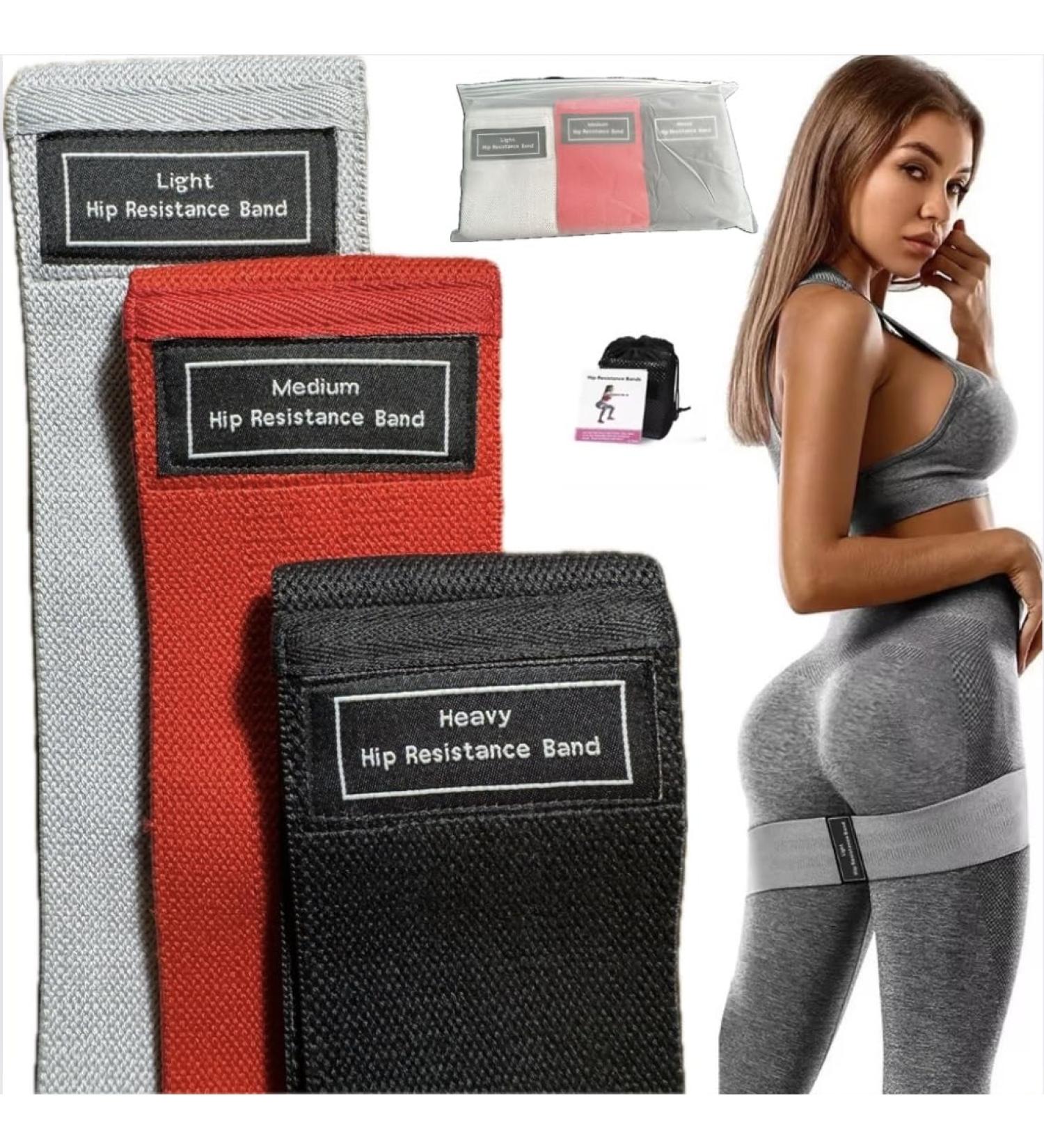 Buy Resistance Bands for Full-Body Workouts | Durable Fabric Booty Bands in 3 Levels for Legs Hips Thighs & Glutes - Ideal for Yoga Pilates & Rehab - Buy Online on GoSupps.com