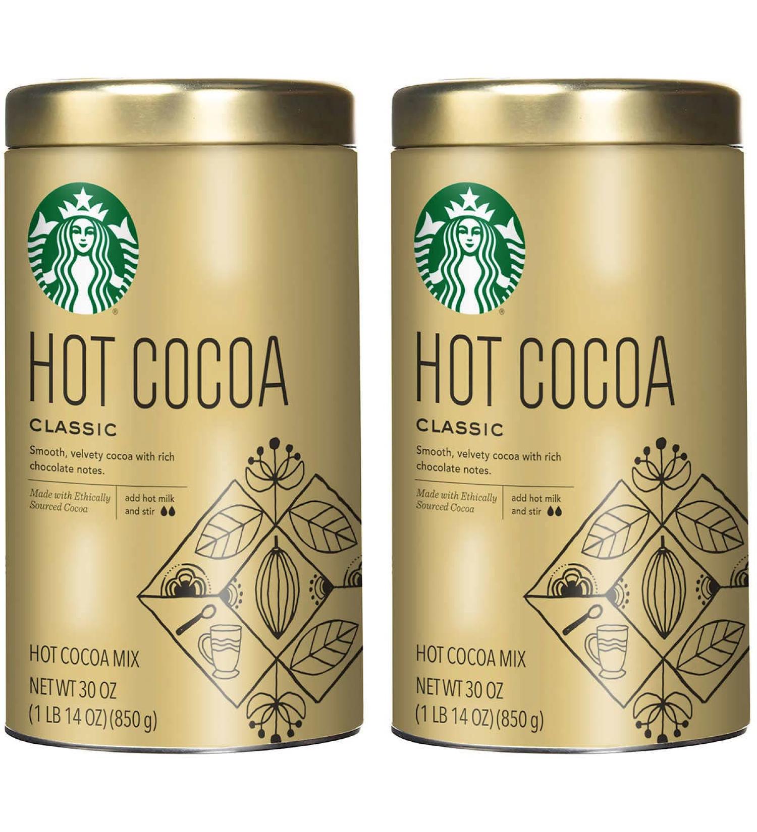 Starbucks Classic Hot Cocoa Mix - 30oz Tin (2 Pack) - Buy Online on GoSupps.com