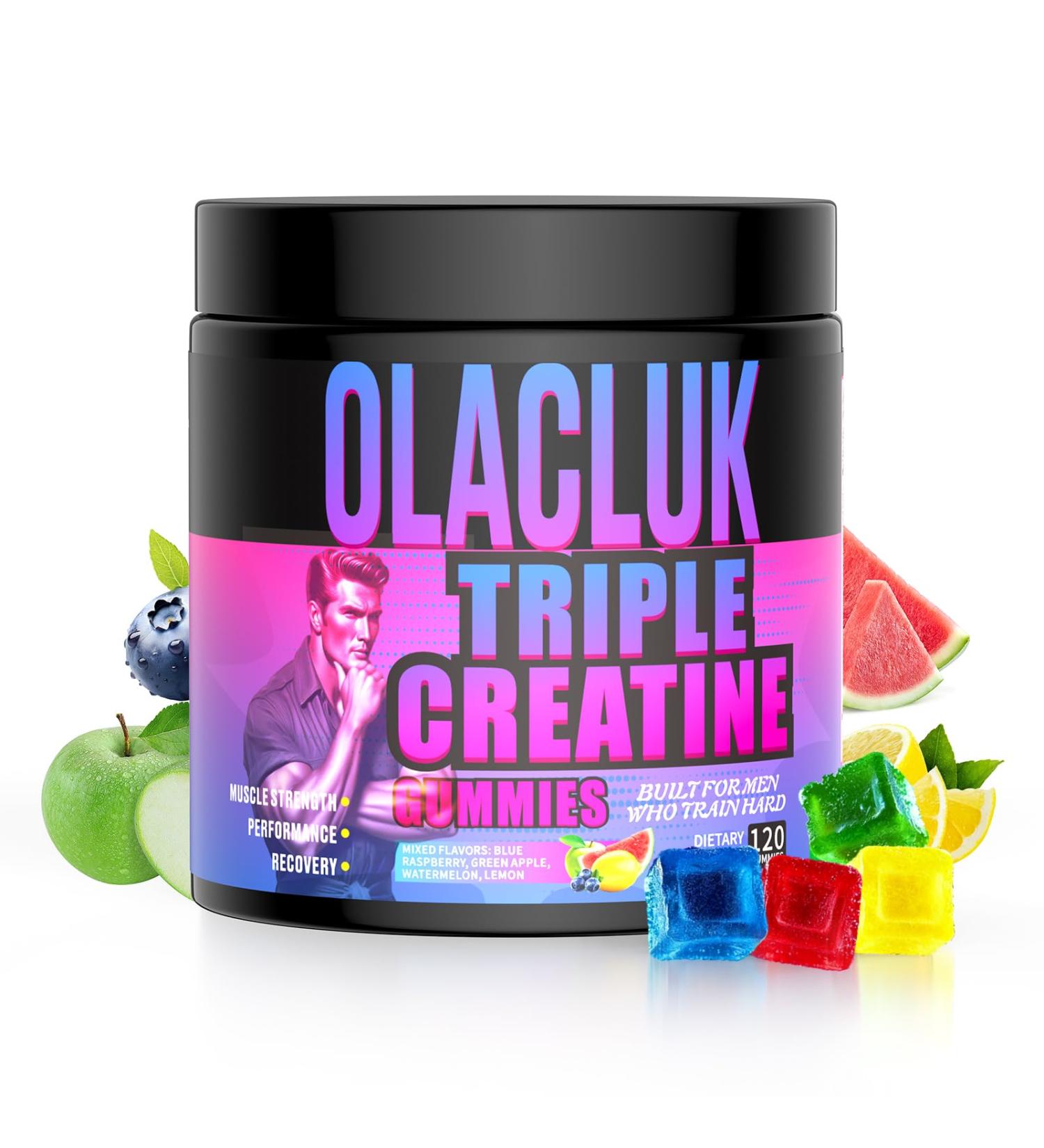 OLACLUK Monohydrate Gummies for Women Prework Supplement with Collagen & L-Taurine Sugar-Free with 5000 mg Creatine Monohydrate Supports Muscle Growth Non-GMO - Buy Online on GoSupps.com