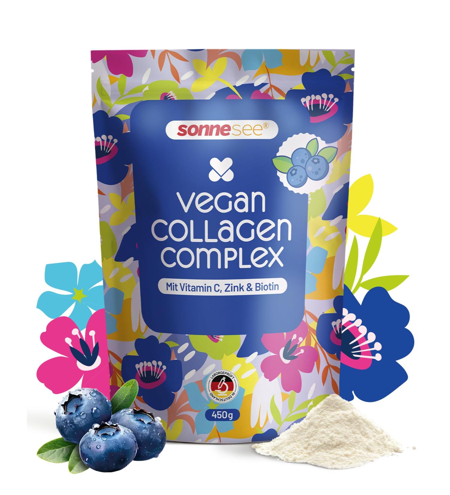 Complexe de collag ne v g talien - Compl ment alimentaire en vitamine C zinc et biotine - 450 g - 30 portions au go t multi-fruits - Buy Online on GoSupps.com