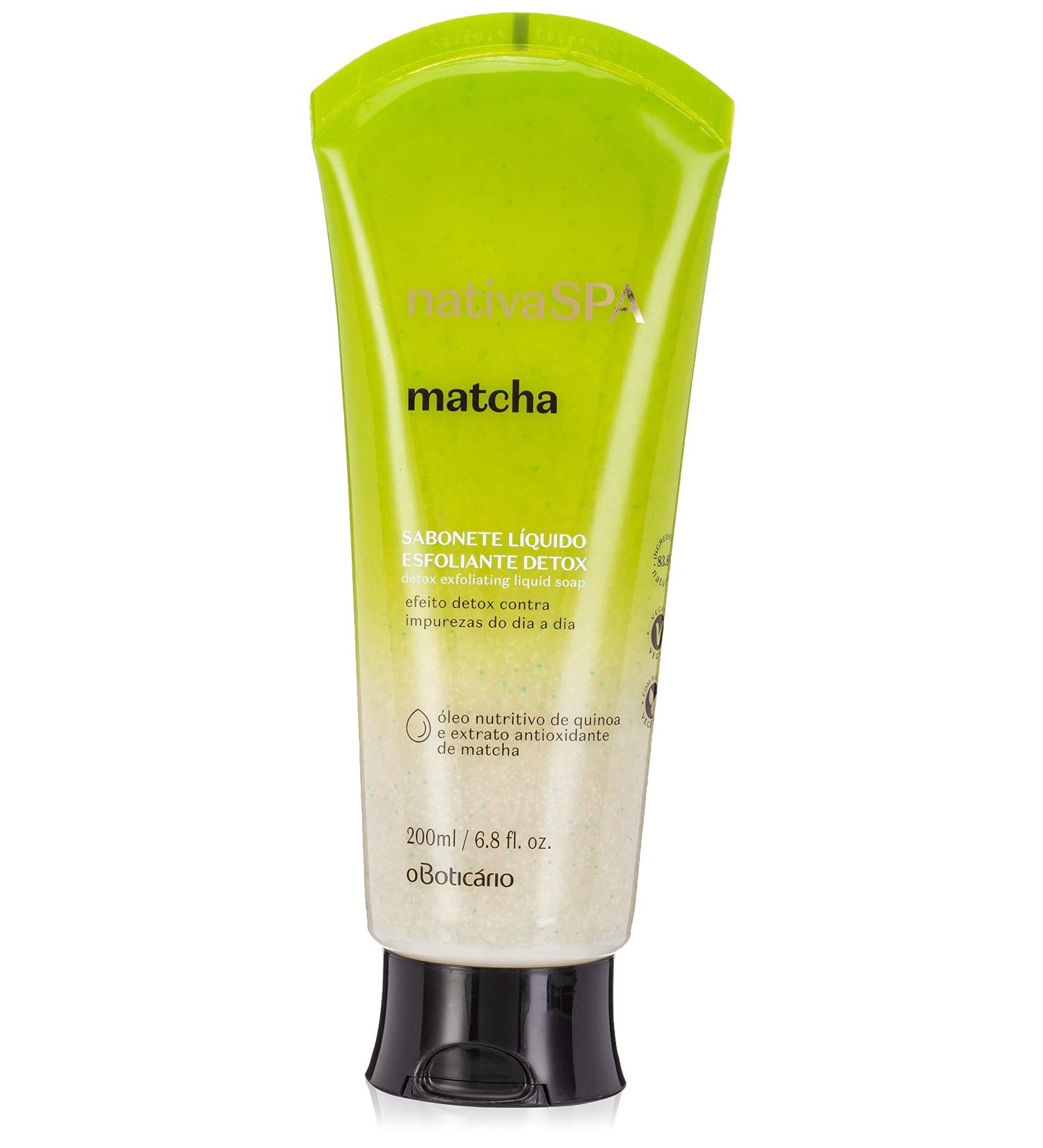 Nativa SPA Matcha Detox Vloeibare Zeep oBotic rio Nativa Spa Matcha Detox Exfoliating Liquid Soap 200 ml - Buy Online on GoSupps.com