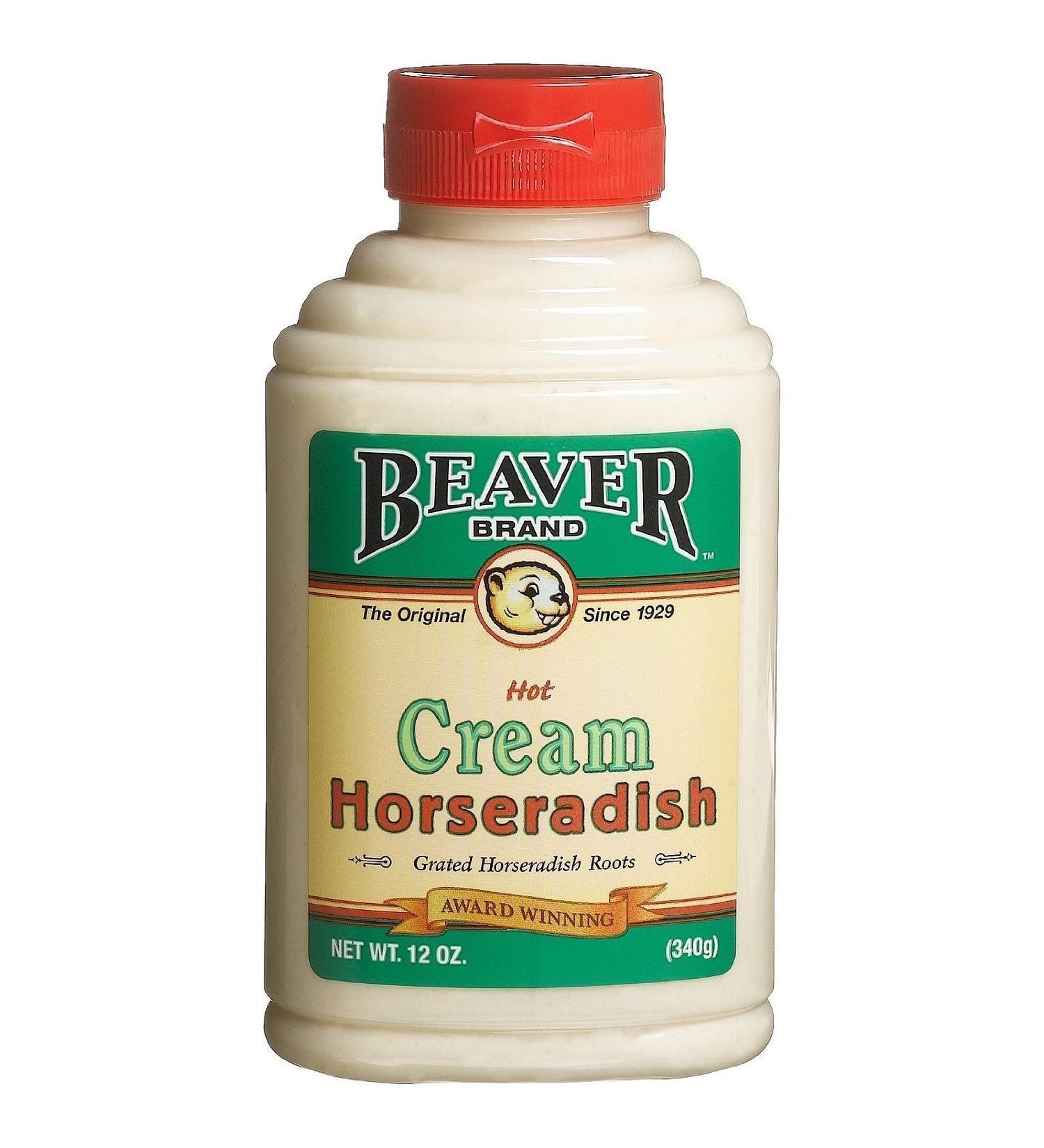 BEAVER Brand Cream Style Horseradish 12 OZ Squeezable Bottle (Pack of 2)