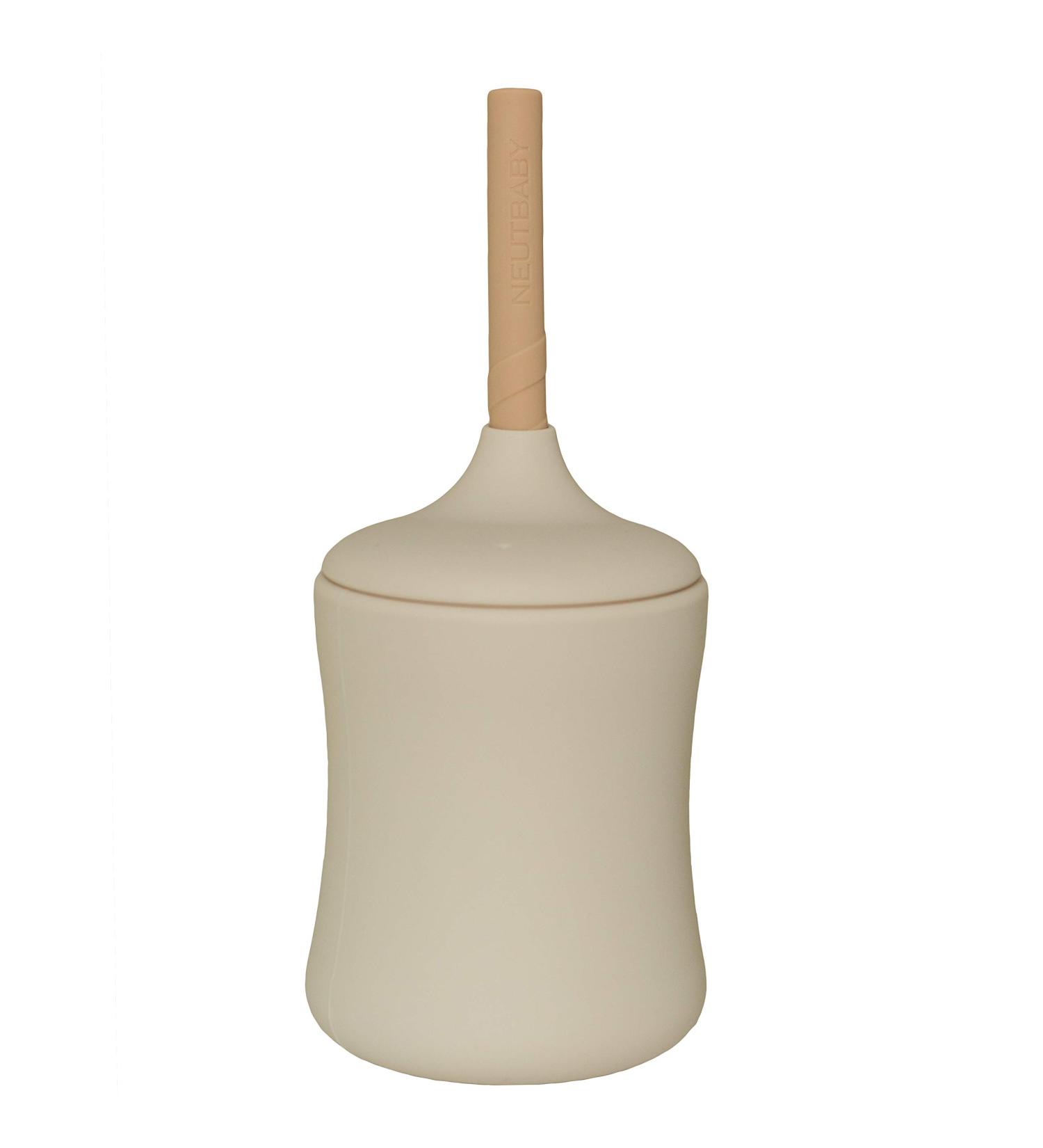 NEUTBABY Silicone Cup | Durable 3 Stage Toddler Cups | Easy to Clean Muted Color Cup in Sand Beige - Buy Online on GoSupps.com