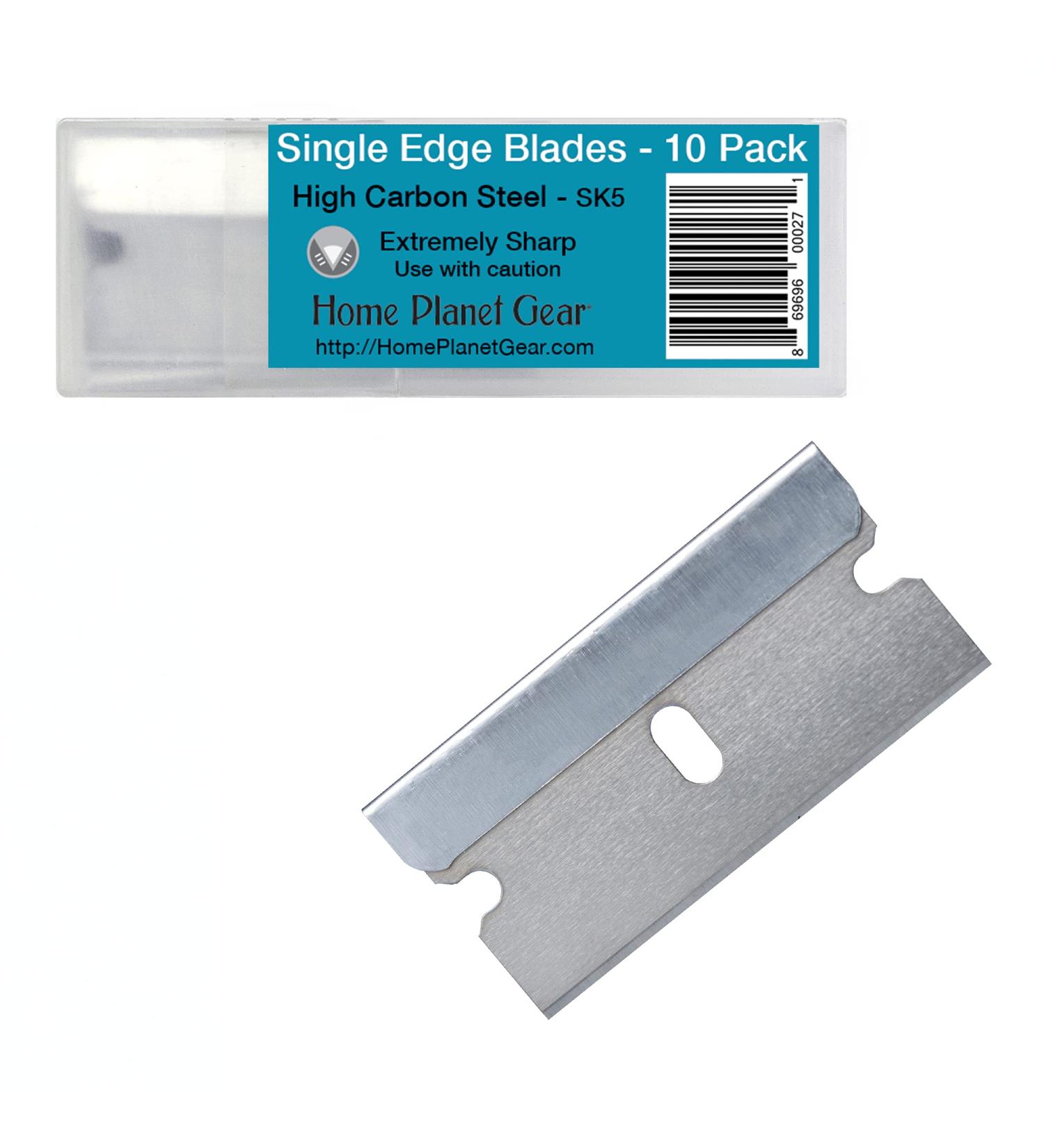 Single Edge Razor Blade 10 Pack - Super Sharp SK5 Blades in Dispenser - Heavy Duty Oven Scraper Tool Refills - Buy Online on GoSupps.com