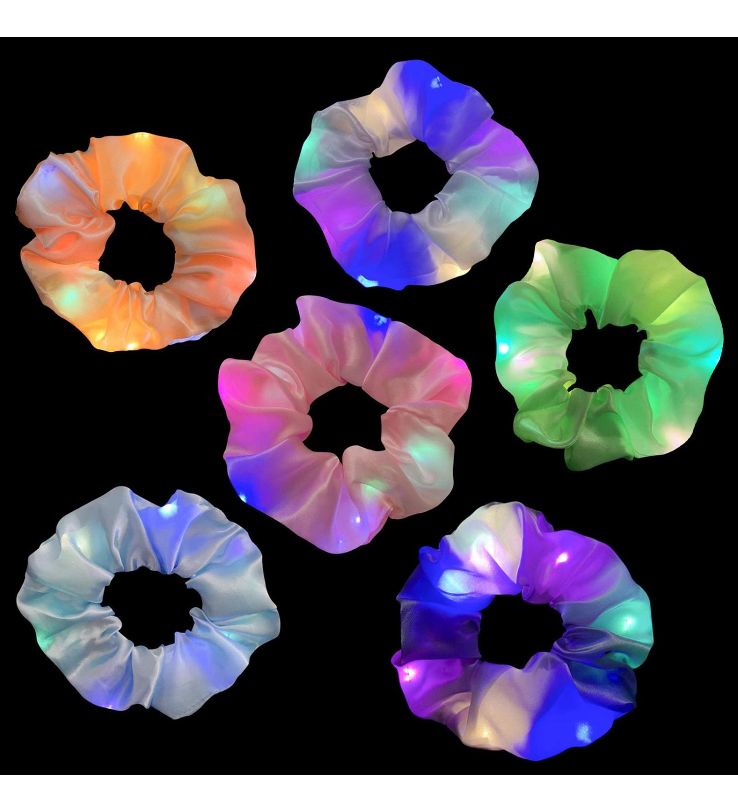 6 Pcs LED Hair Scrunchies - Light Up Hair Ties for Women & Girls | 3 Light Modes - Perfect for Halloween & Christmas Party - Buy Online on GoSupps.com