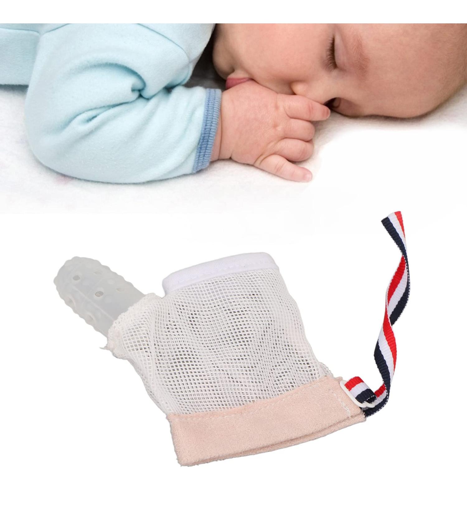 Suction-Stop Gloves for Babies & Toddlers | Soft Mesh Silicone Finger Protection - Prevent Finger Sucking - Buy Online on GoSupps.com