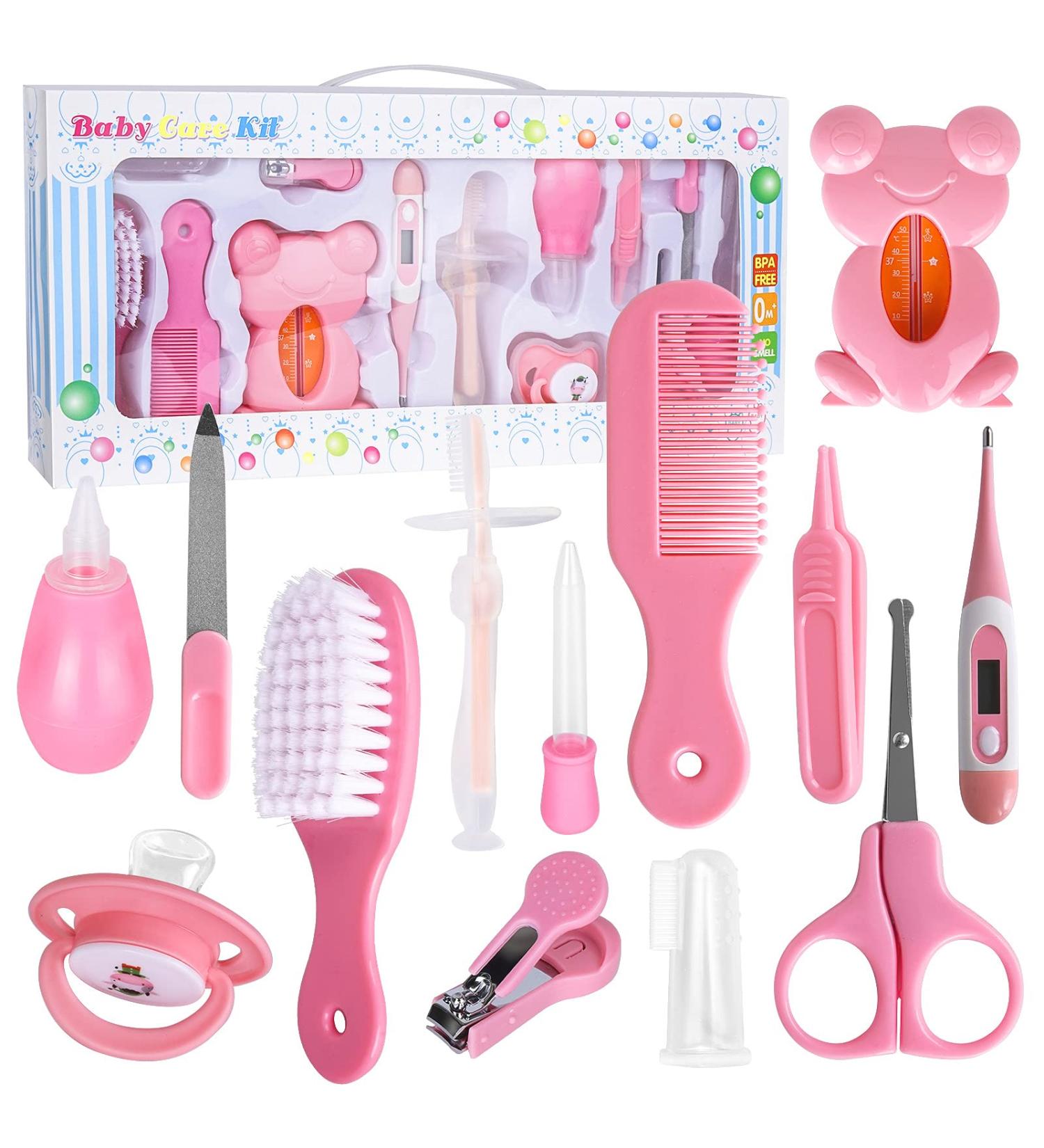 RoseFlower Baby Healthcare and Grooming Kit - 13 in 1 Newborn Essentials Set for Infant Boys and Girls - Buy Online on GoSupps.com