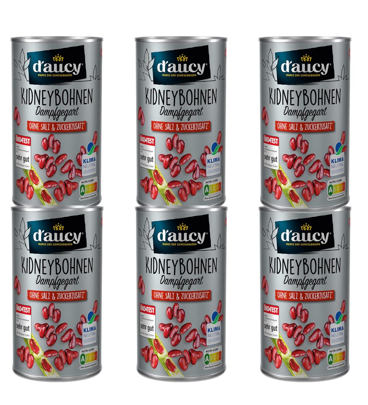 d'aucy Red Kidney Beans - 100% Naturally Salt & Sugar Free Preservative Free Climate Neutral - 285g Can for International Shipping - Buy Online on GoSupps.com