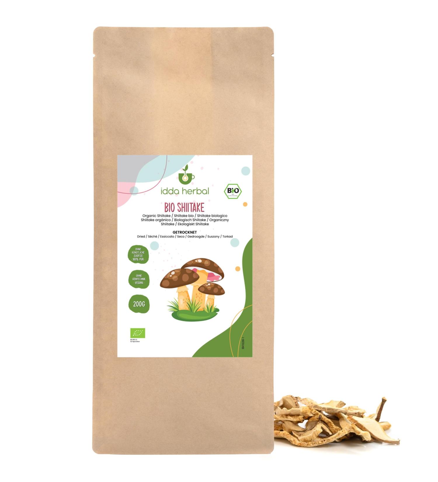 Shiitake Bio Champignons 200g Champignon Shiitake S ch s Biologiques pour la Cuisine 200 GR - Buy Online on GoSupps.com