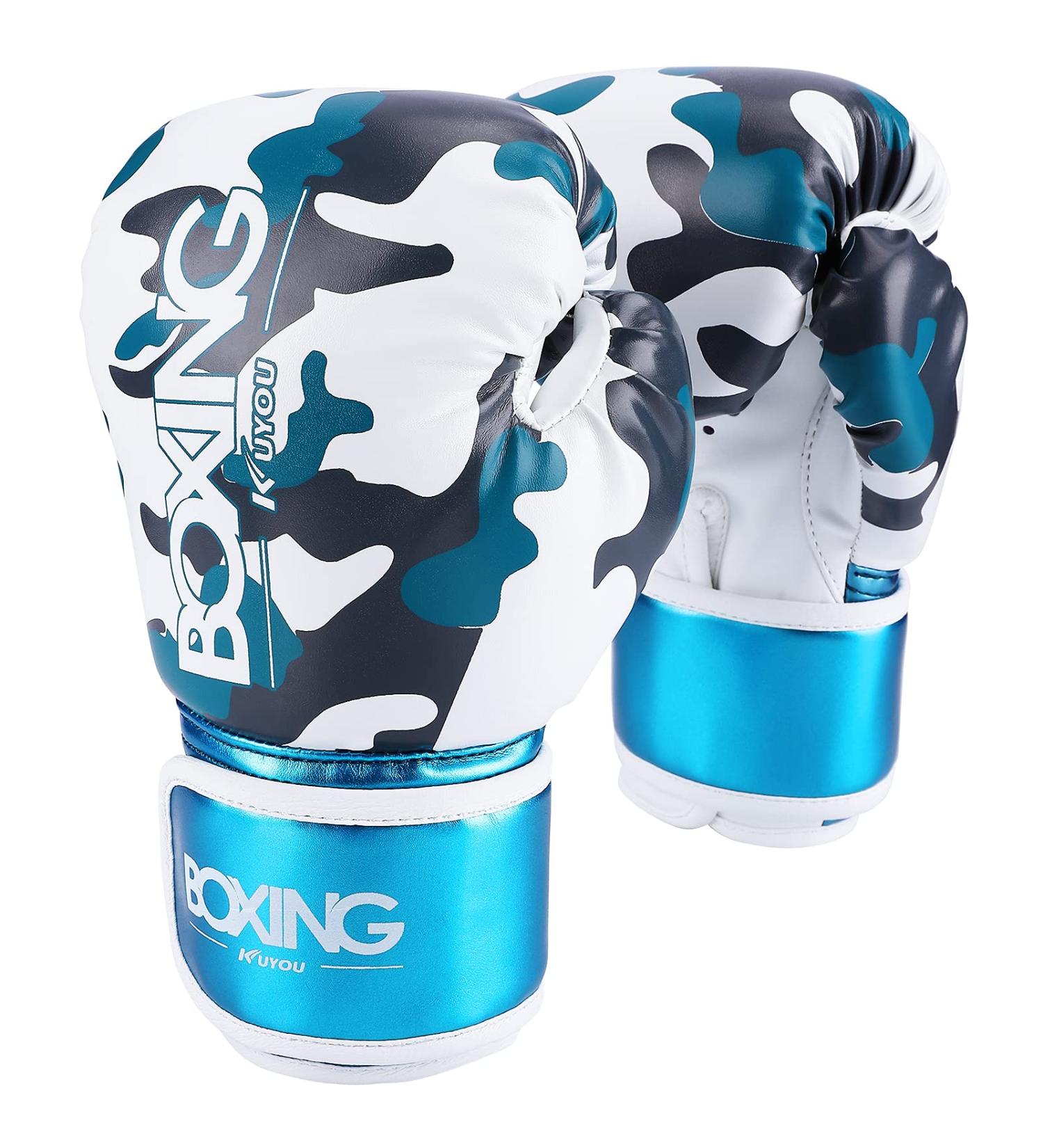 Kids Boxing Gloves for Ages 3-9 | Youth Boys Girls Toddler PU Cartoon Sparring Training Gloves | Punching Bag, Kickboxing, Muay Thai, MMA | Pearl Blue - Buy Online on GoSupps.com