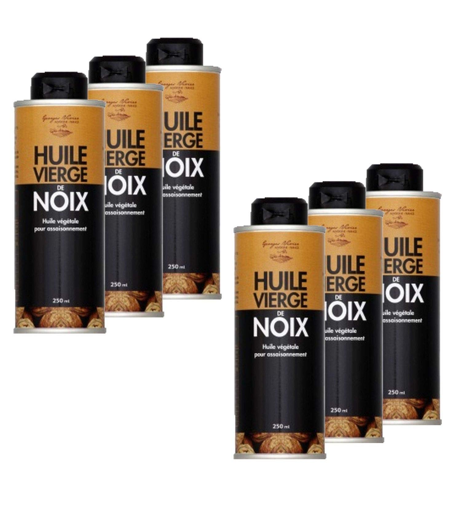 Set of 6 x Virgin Walnut Oil – Georges Nivier – Auvergne – Bottle 250 ml