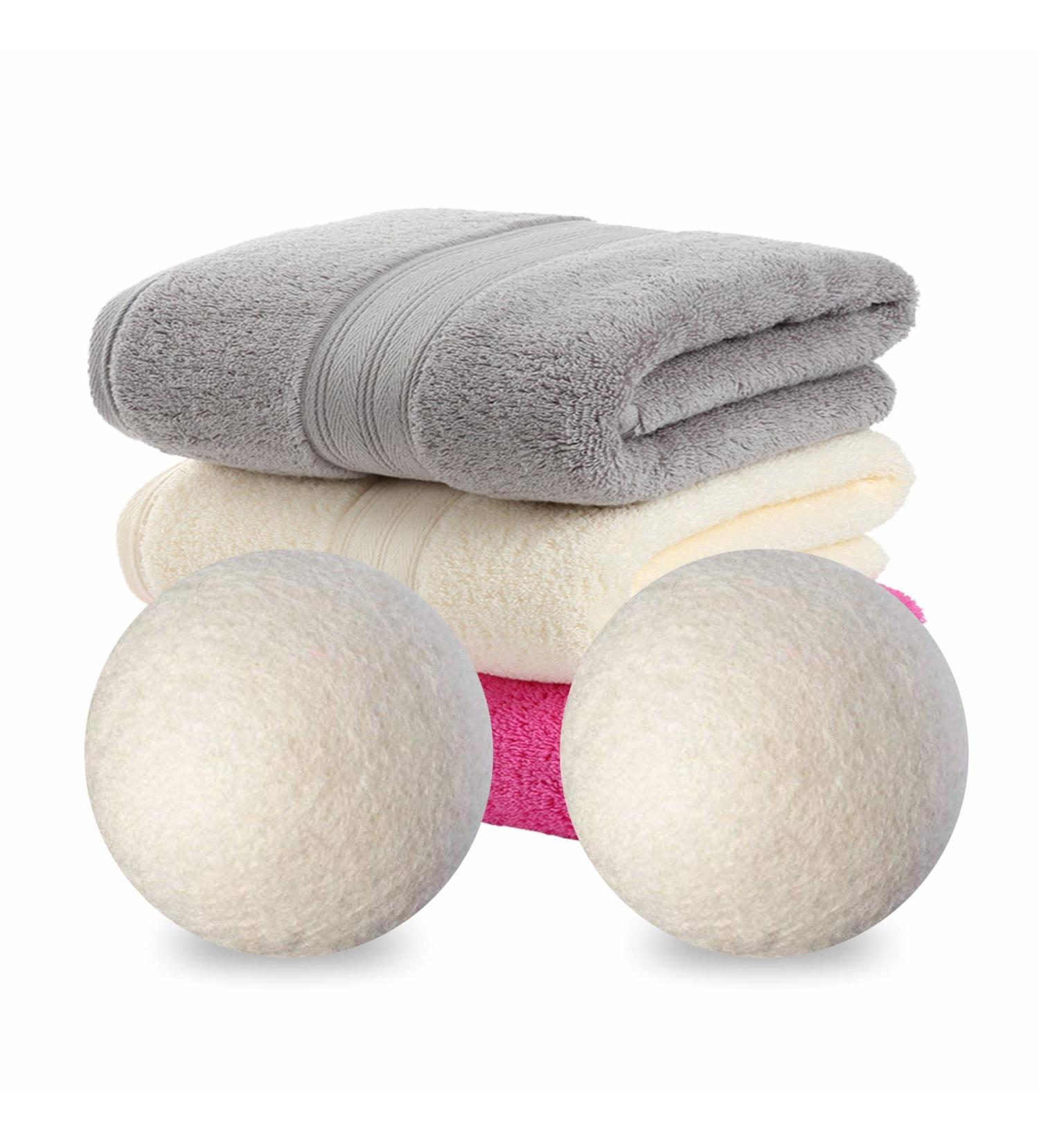 Wool Dryer Balls Natural Fabric Softener Reusable Organic Wool Laundry Balls Tumble Dryer Balls for Fabric Softening Reduce Drying Time Noise Wrinkles Free 7cm in Size Natural Wool (Pack of 2) - Buy Online on GoSupps.com