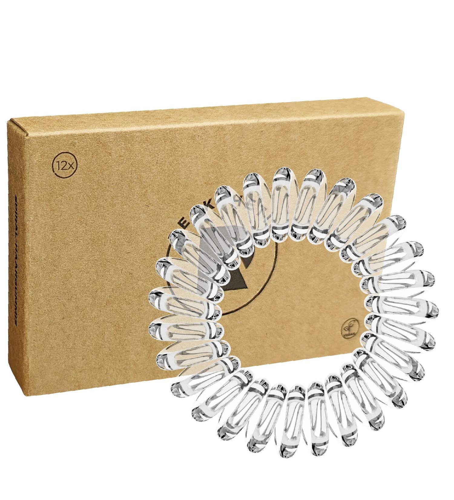 Resthetic High-Quality Transparent Spiral Hair Ties - Eco-Friendly Gentle for Hair Perfect for Girls & Women (12 Pack) - Buy Online on GoSupps.com