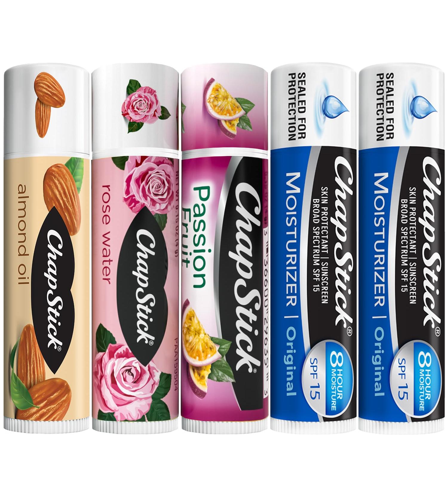 ChapStick Lip Balm Bundle Spa Collection + Moisturizer 2-in-1 Lipcare SPF 15 0.15 Oz Ea (5 Piece Set) - Buy Online on GoSupps.com