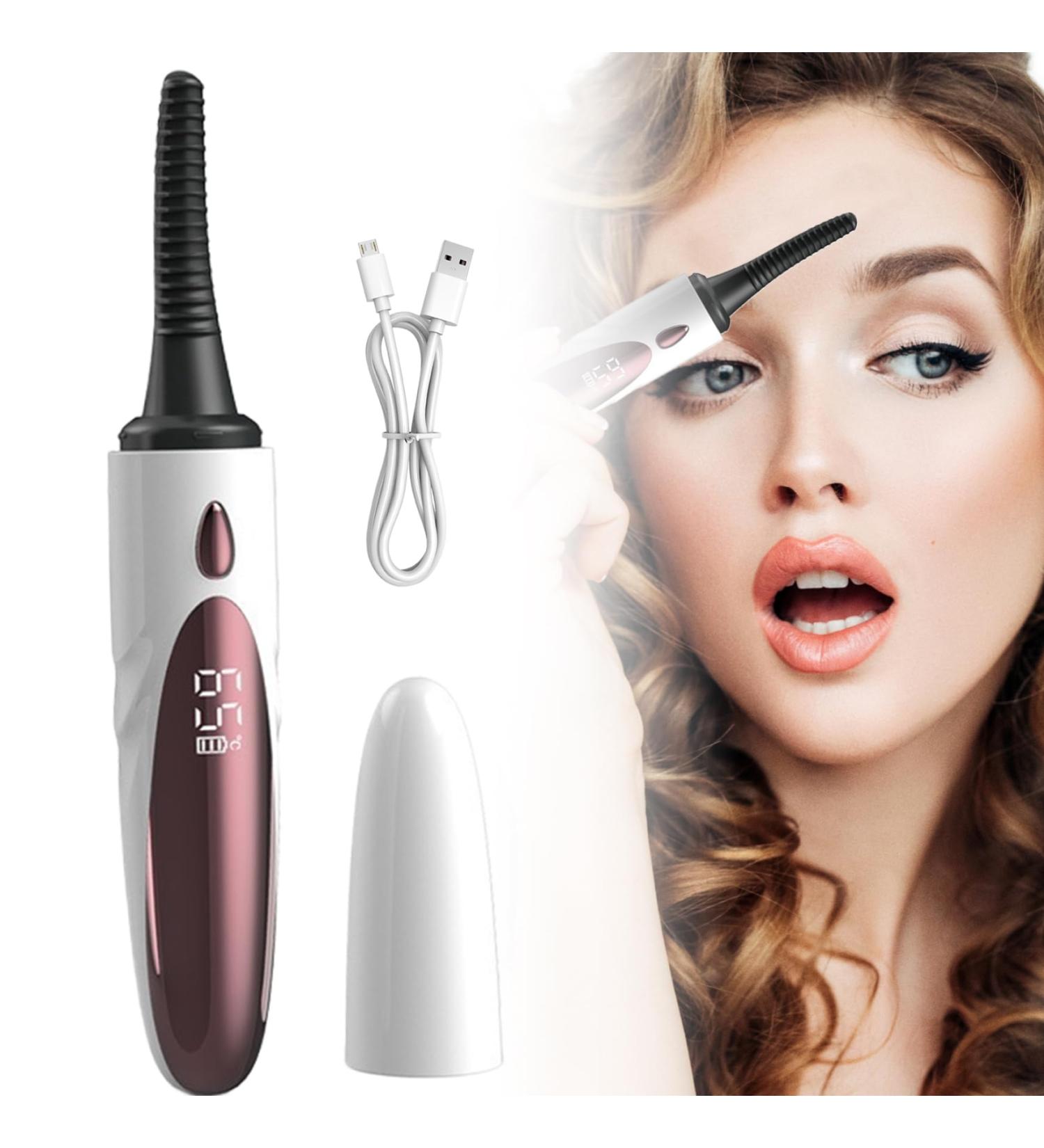 Shop Heated Eyelash Curler - 4 Temp Settings Anti-Scalding & Rechargeable | Perfect Curling Tool with LED Display - Buy Online on GoSupps.com