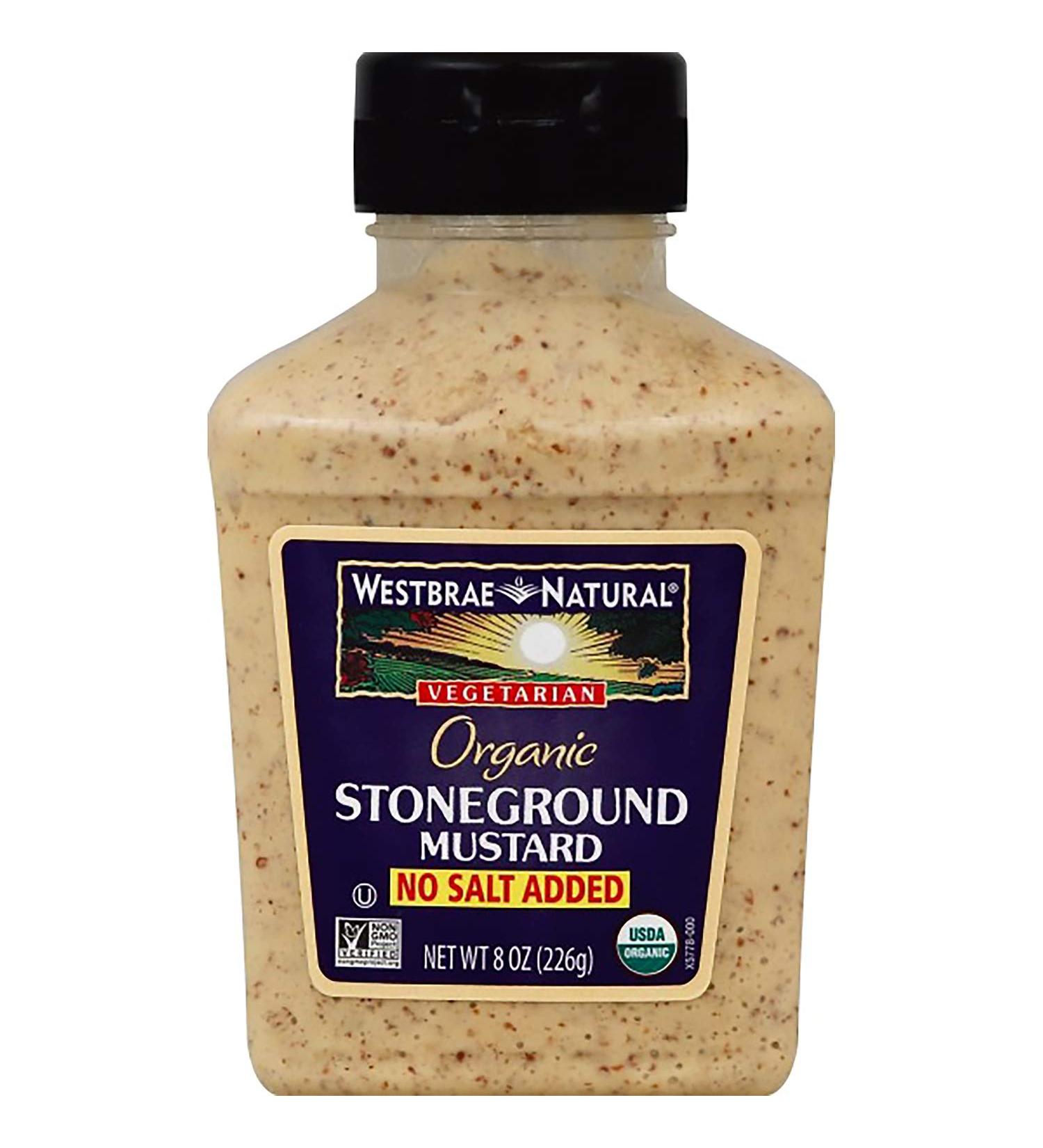 Westbrae Natural Organic Stoneground Mustard 8 Oz (Pack of 12) - No Salt Added - Buy Online on GoSupps.com