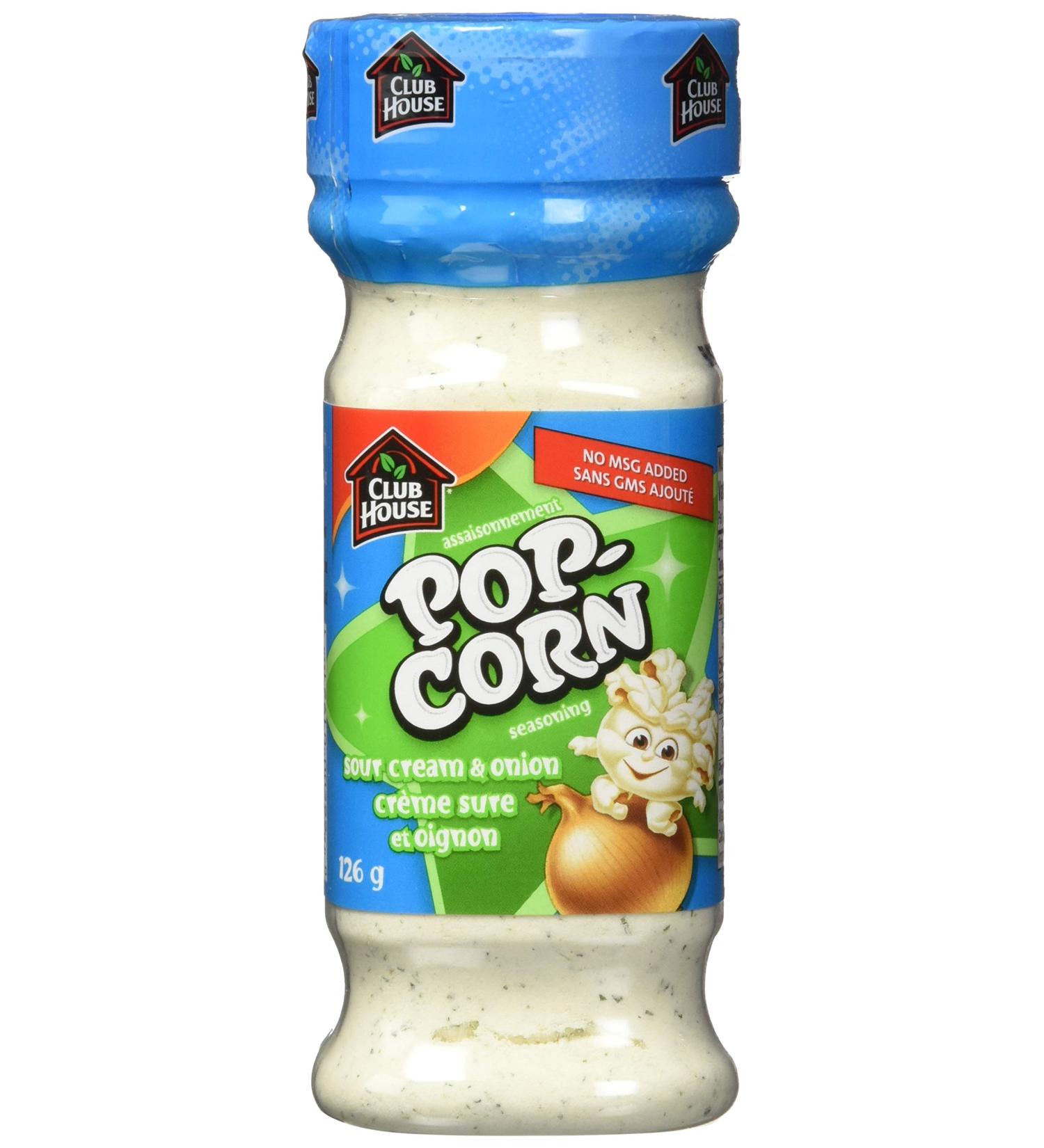 Club House Quality Natural Herbs & Spices Popcorn Seasoning Sour Cream&Onion 126g Sour Cream and Onion 126 g (Pack of 1) - Buy Online on GoSupps.com