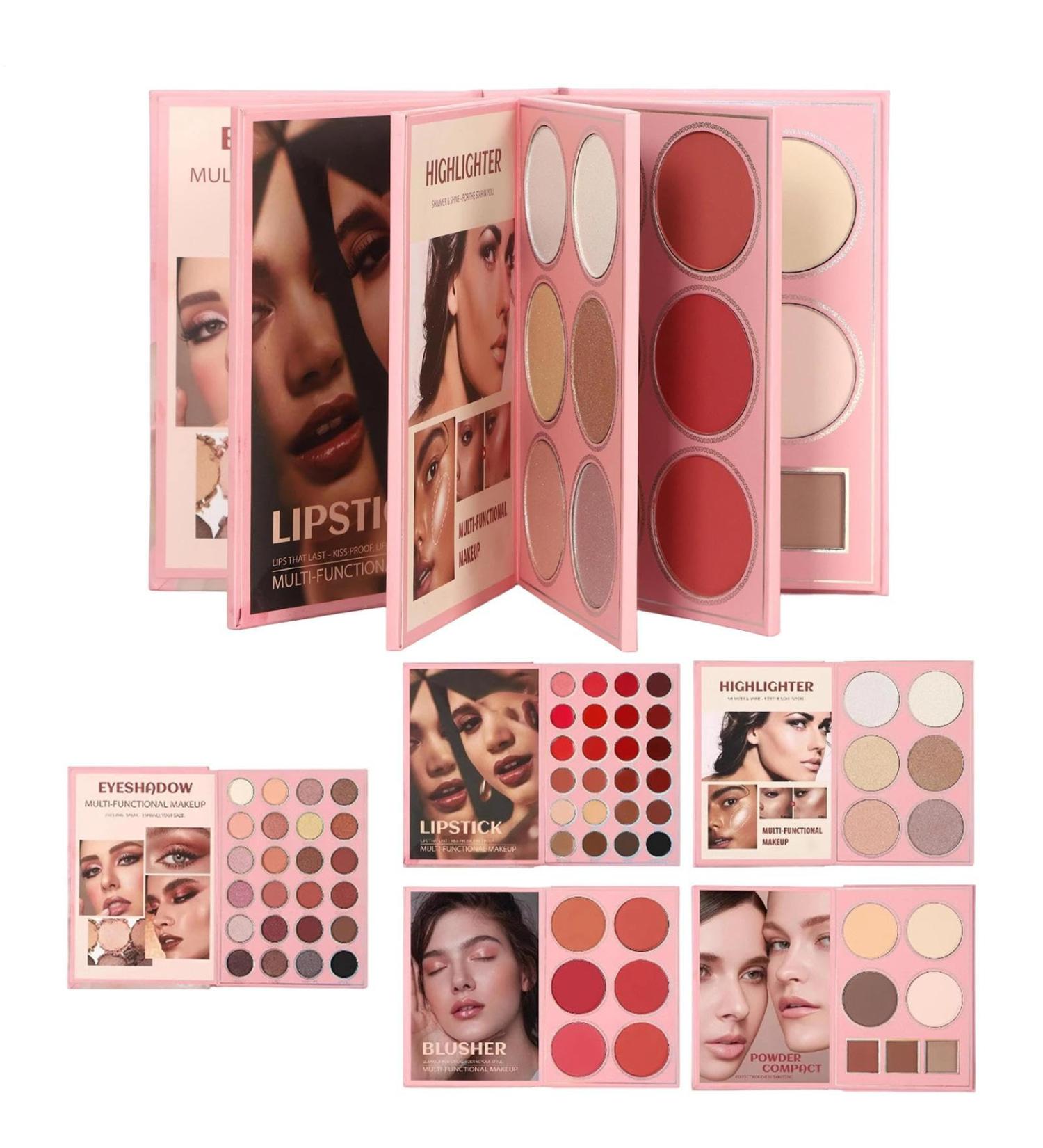  Mppchhn Eye Makeup Palette 5-Layer Bookstyle Blush Makeup Kit | Palette Set | For Women Girls Passionate Daily Routine Wedding Party Practical - Buy Online on GoSupps.com