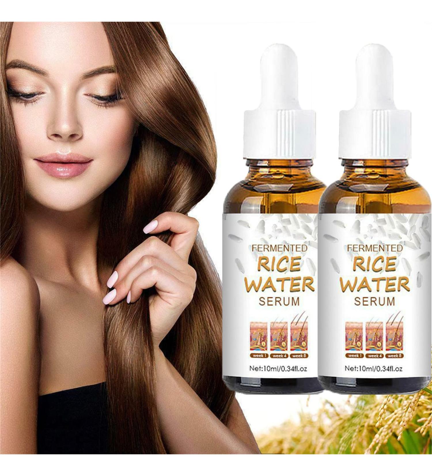 Xltyyds Puraect Fermented Rice Water Serum - Biotin Hair Growth Enhancer for Thinning Hair & Hair Loss (10ml 2PCs) - International Shipping Available - Buy Online on GoSupps.com