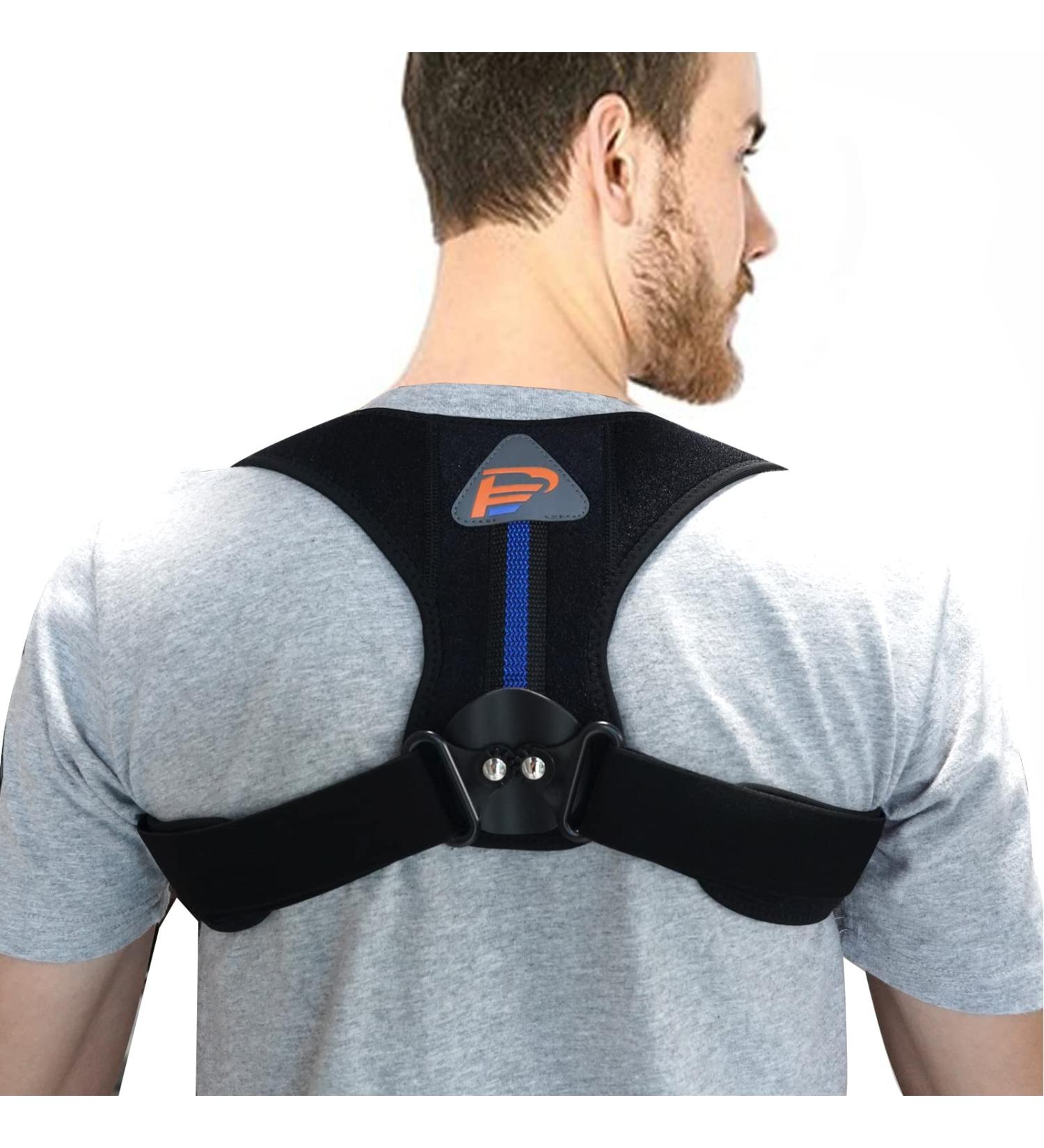 CMC-PROGEAR Posture Corrector | Adjustable Upper Back Brace for Men and Women | Posture Support Shoulder Straps | Back Straightener for Hunchback Correction - Buy Online on GoSupps.com