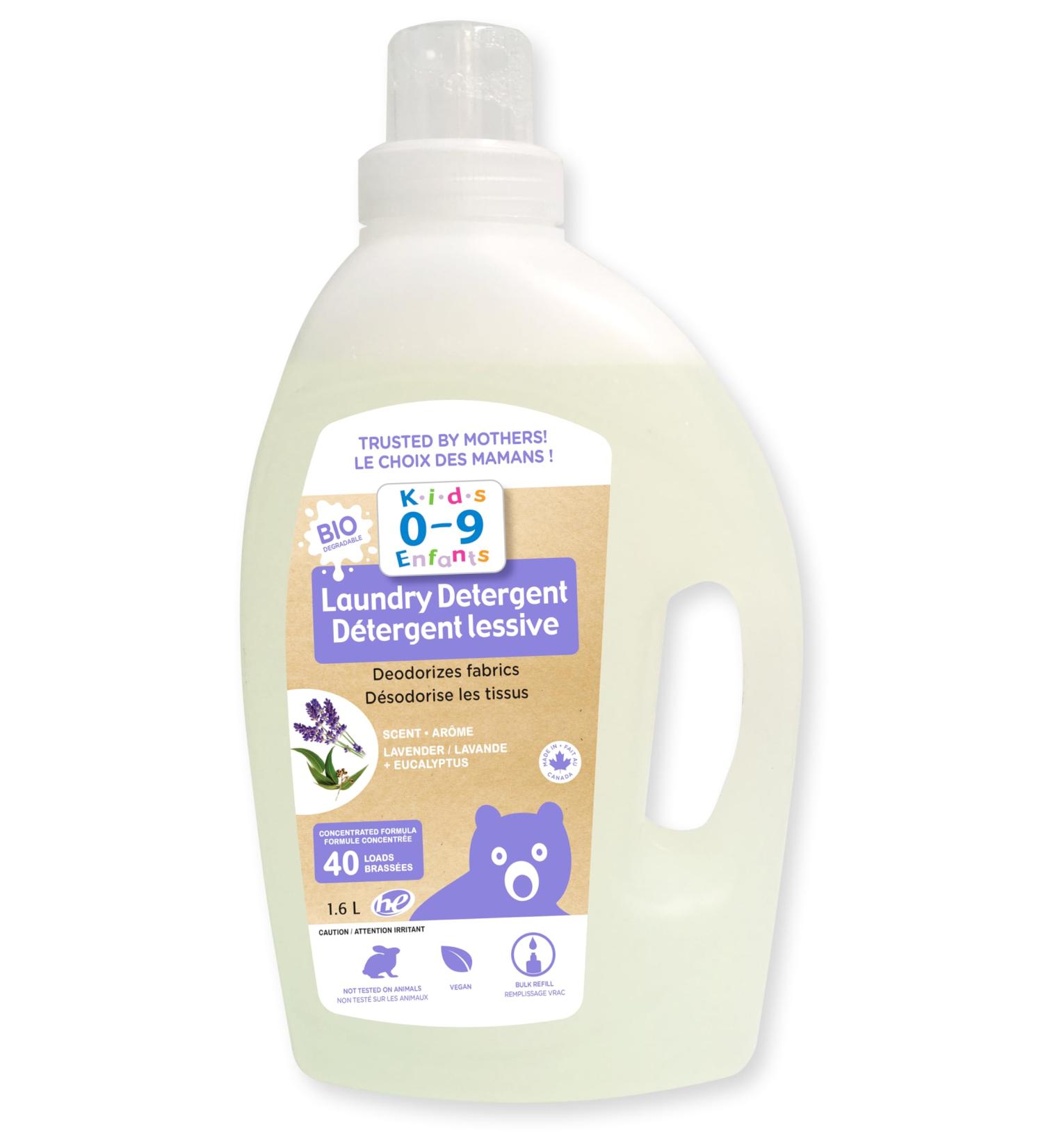 Kids 0-9 Laundry Detergent 1.6 litre Newborn & Infant Natural with Stain-Fighting Enzymes Cloth Washing Liquid Soap - Buy Online on GoSupps.com