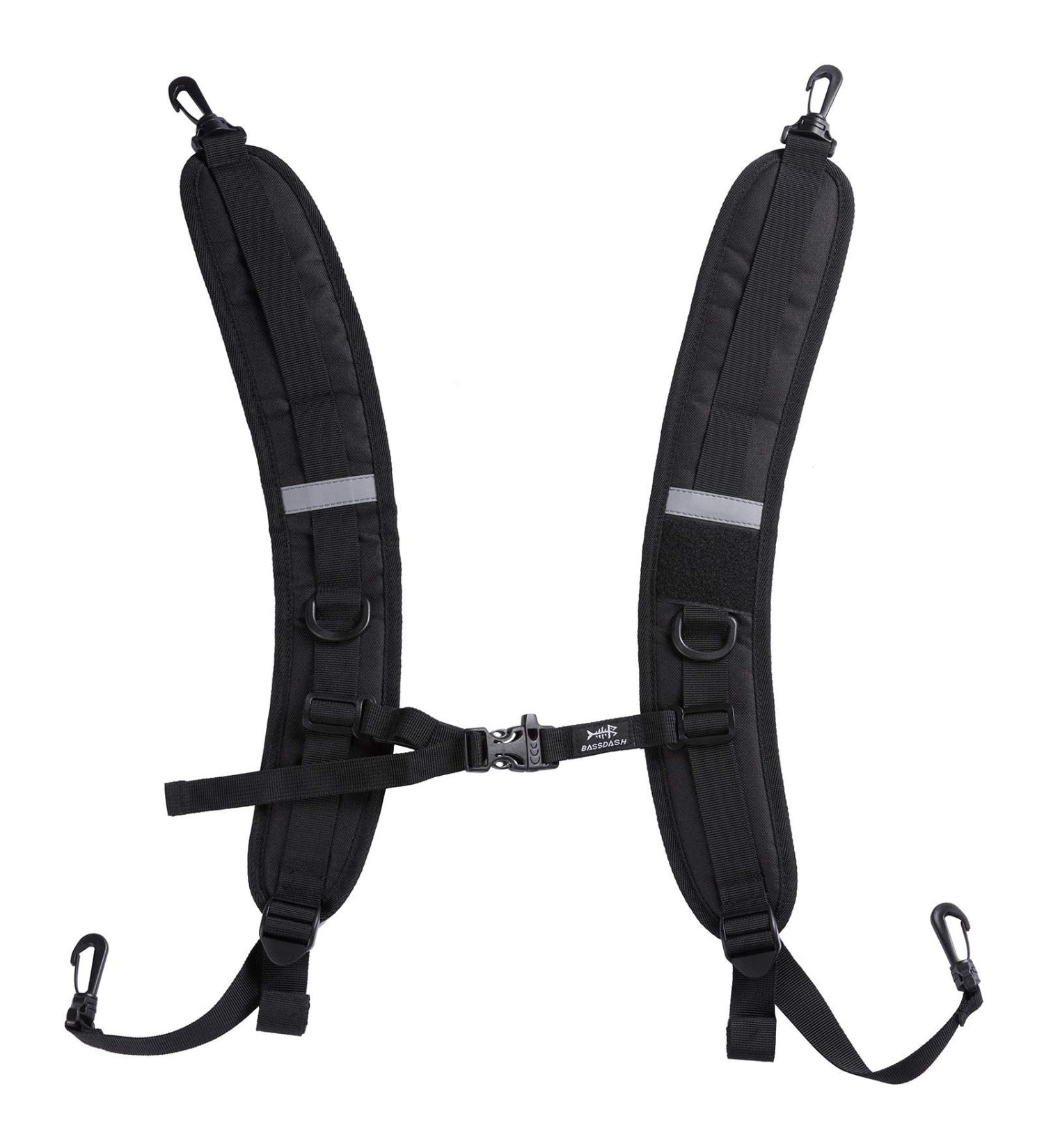 BASSDASH Replacement Backpack Straps - Adjustable Padded Shoulder Straps for Dry Bag - Black - One Size | International Shipping - Buy Online on GoSupps.com