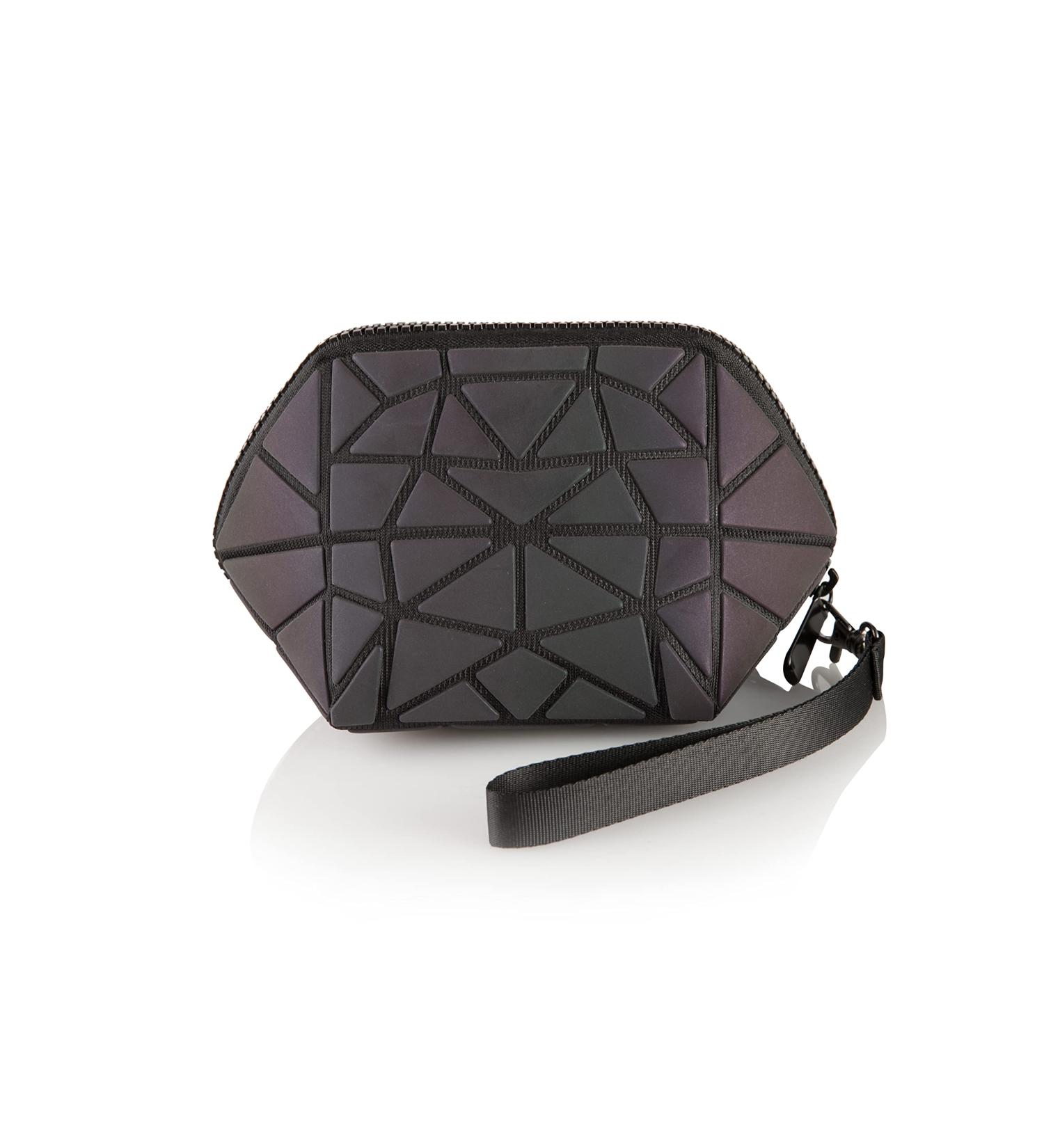 Pryzm Hexagonal Reflective 3D Effect Makeup Bag - Small Stylish & Durable | Perfect for Travel - Shop Internationally - Buy Online on GoSupps.com