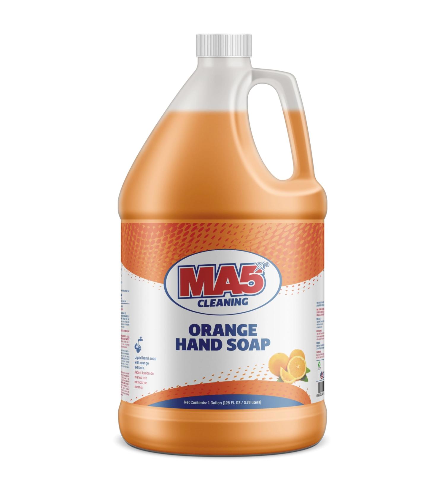 Buy MA5x Cleaning Orange Liquid Hand Soap Refill | General Purpose Hand Cleaner with Orange Extract | 128 Fl Oz Gallon for International Shipping - Buy Online on GoSupps.com