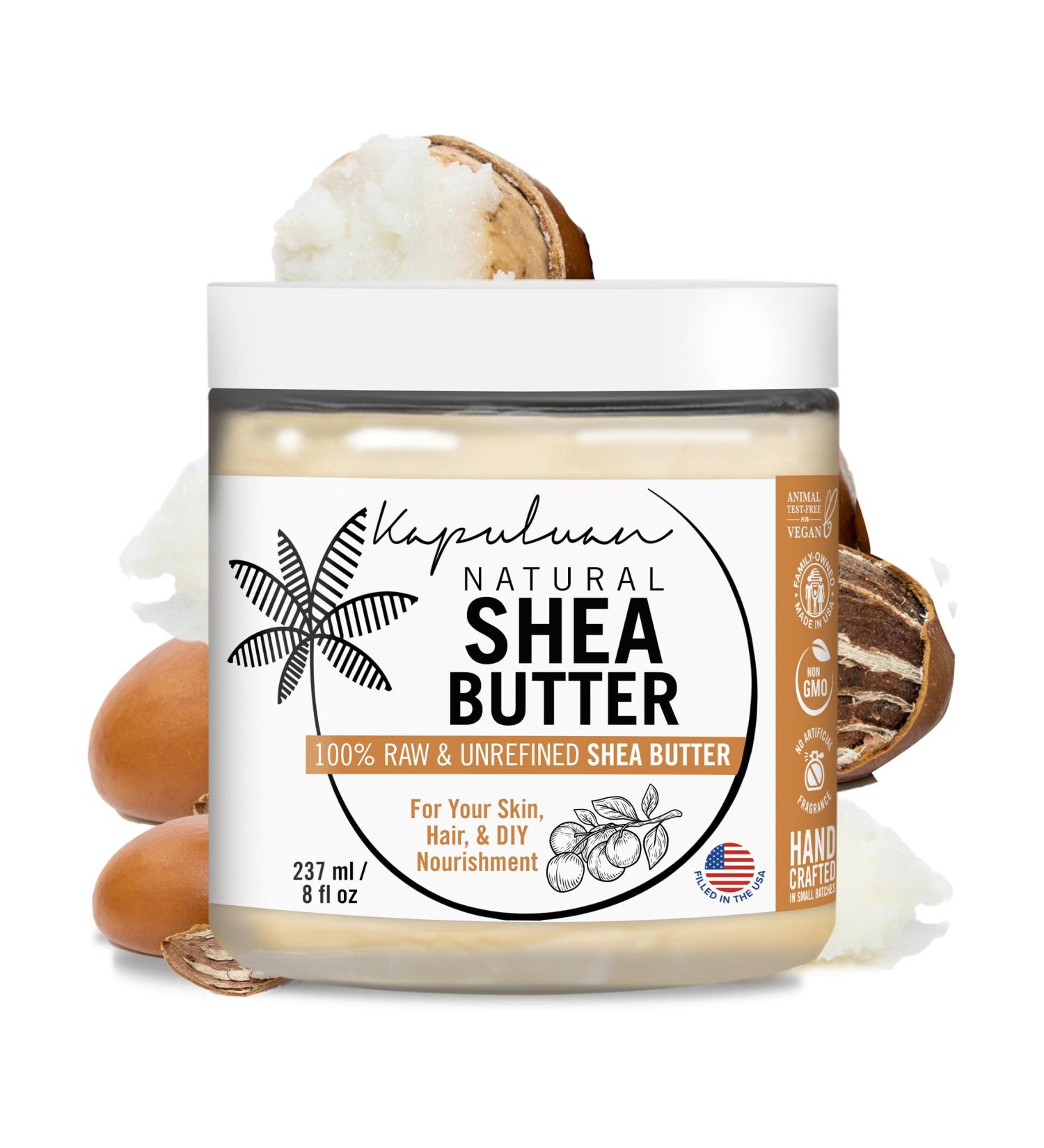 Pure Unrefined Shea Butter for Skin Hair & Face - 100% Raw African Shea Moisturizer for Stretch Marks & Acne - 0.5 lb - Buy Online on GoSupps.com