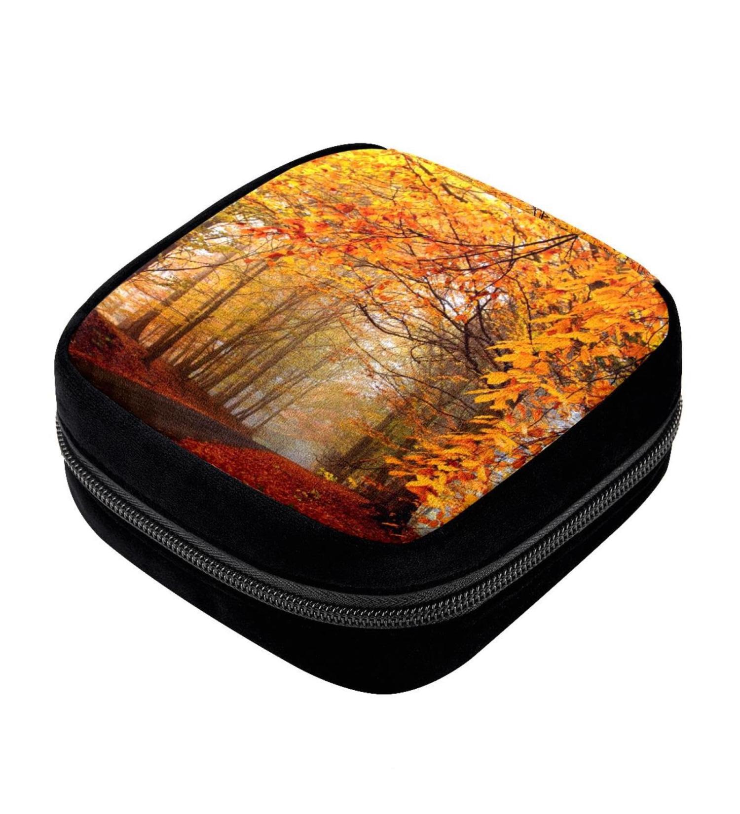 Autumn Trees Period Bag | Sanitary Napkin Storage & Makeup Pouch - Color4300 - Buy Online on GoSupps.com